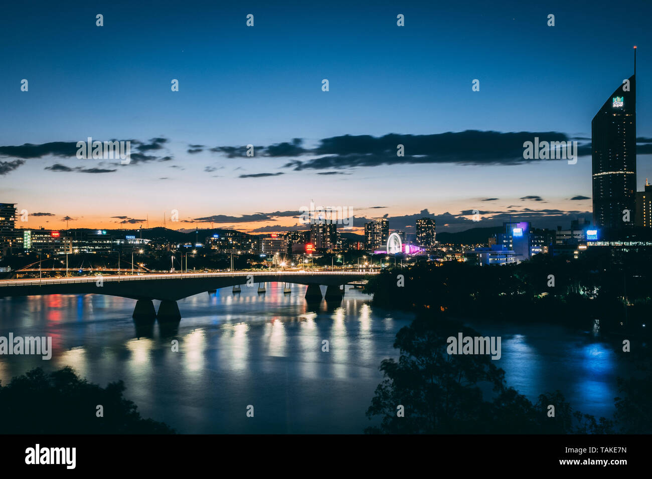 beautiful brisbane sunset Stock Photo - Alamy