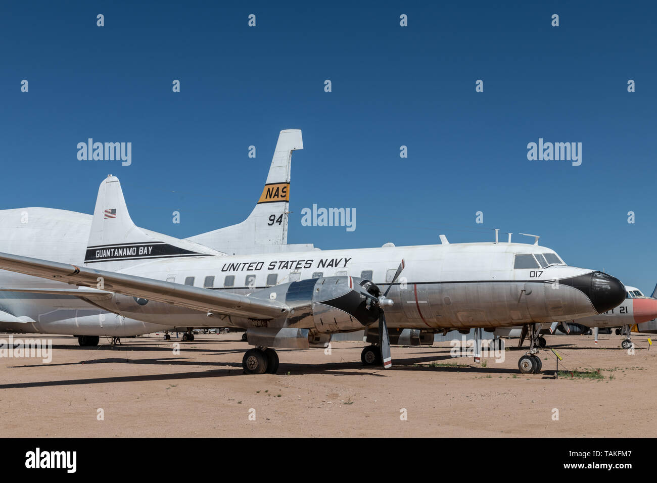Convair C-131F 'Samaritan' (Navy) at Pima Air & Space Museum in Tucson, Arizona, USA Stock Photo