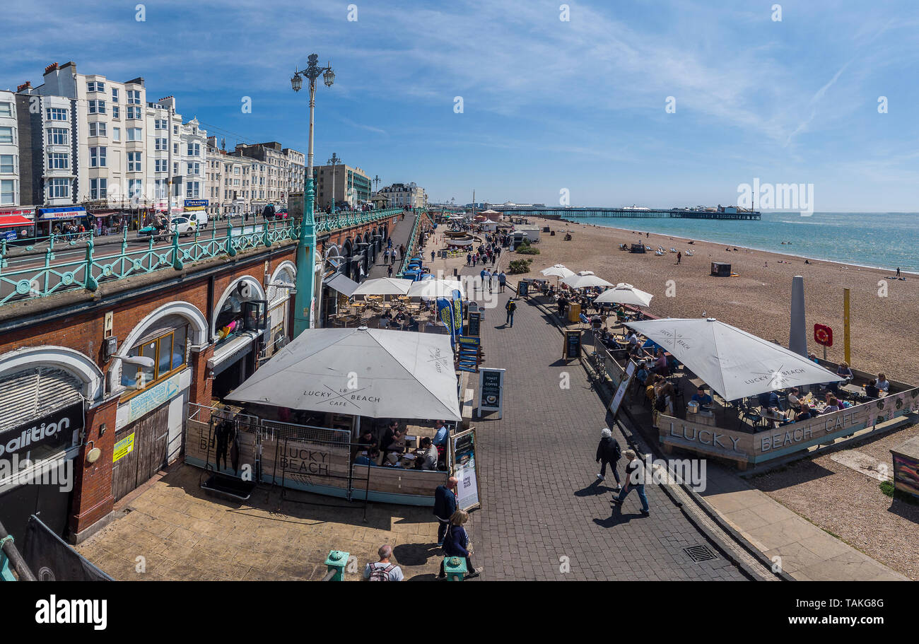 Promenade,Seafront,Brighton,Beach,Sussex,England Stock Photo