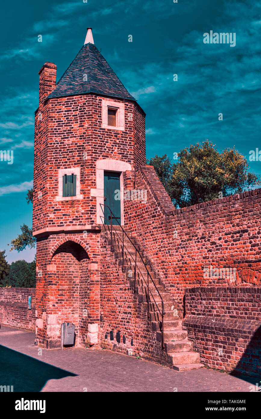 Historic brick watchtower of Zons Stock Photo - Alamy