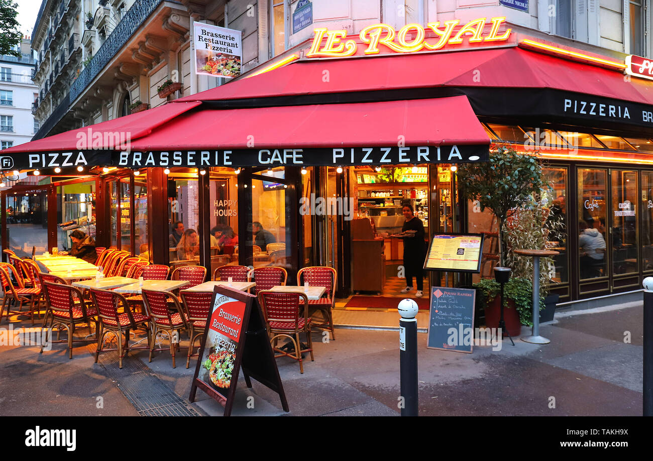 Paris , France-May 19, 2019 : Le Royal is traditional French cafe located  on Boulevard de port Royal in Paris Stock Photo - Alamy