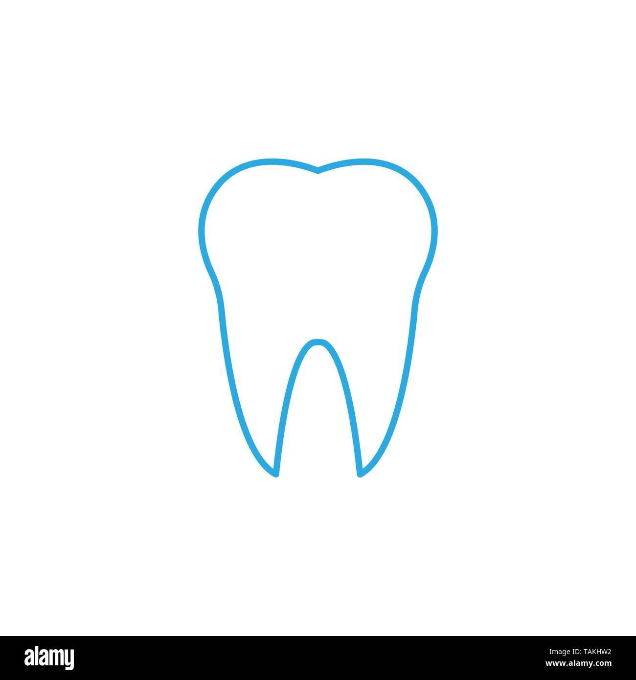 Vector illustration, flat design. Tooth Icon, dental care icon Stock ...