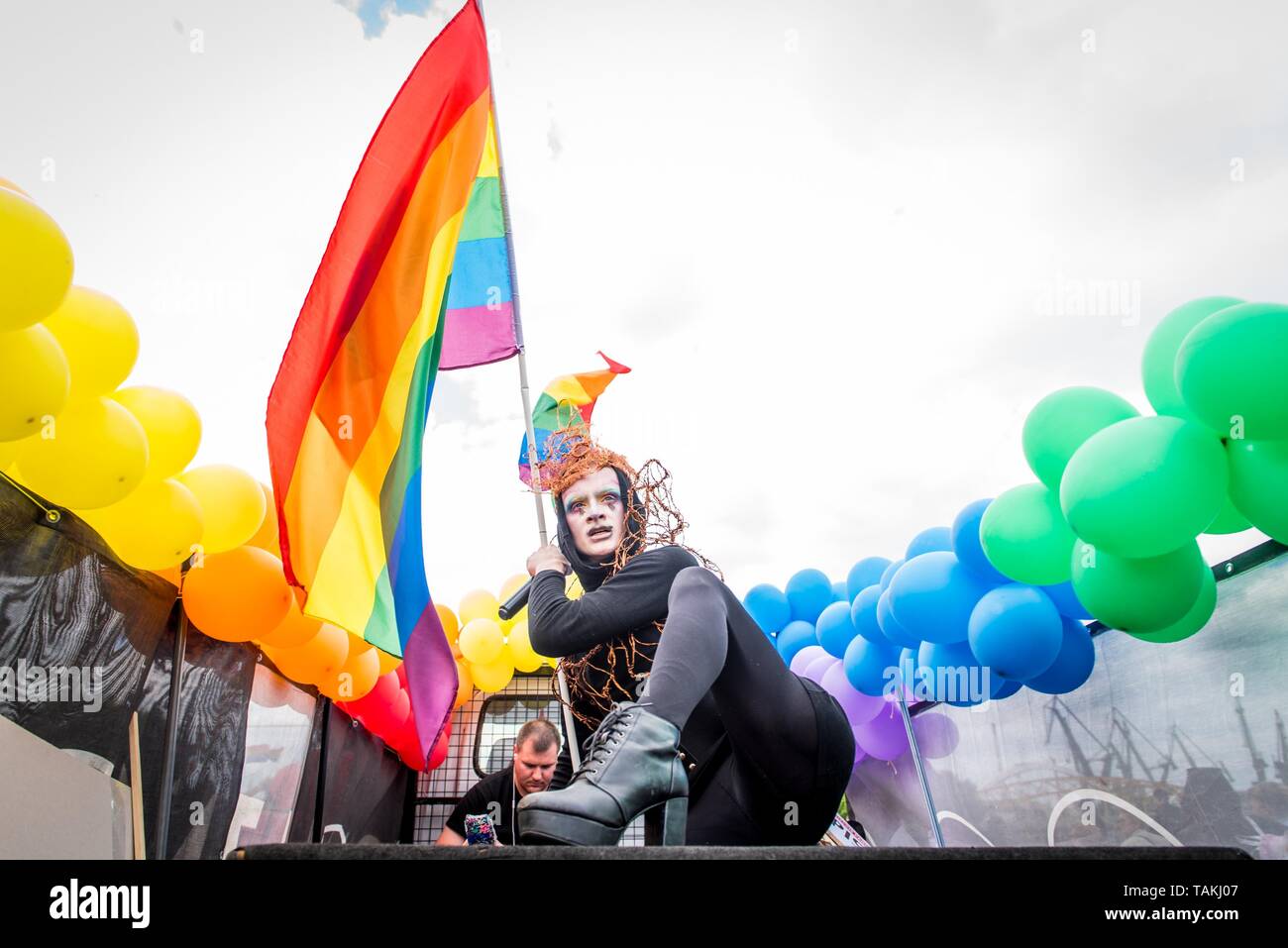The 5th Tricity Equality March – Love can only combine, strolls through the streets on May 25, 2019 in Gdansk, Poland. Stock Photo