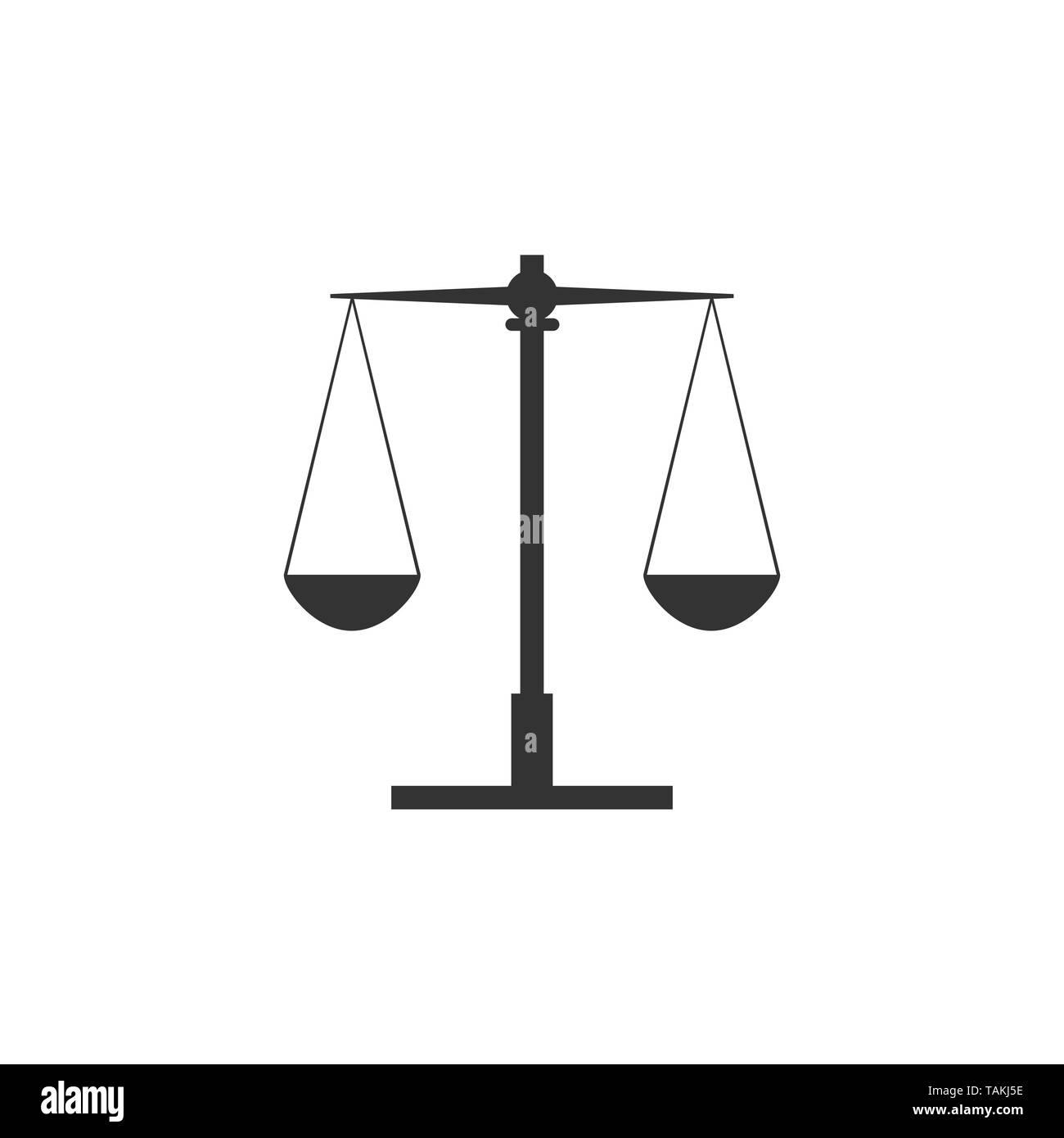 Vector illustration, flat design. Balance scale icon Stock Vector Image & Art Alamy