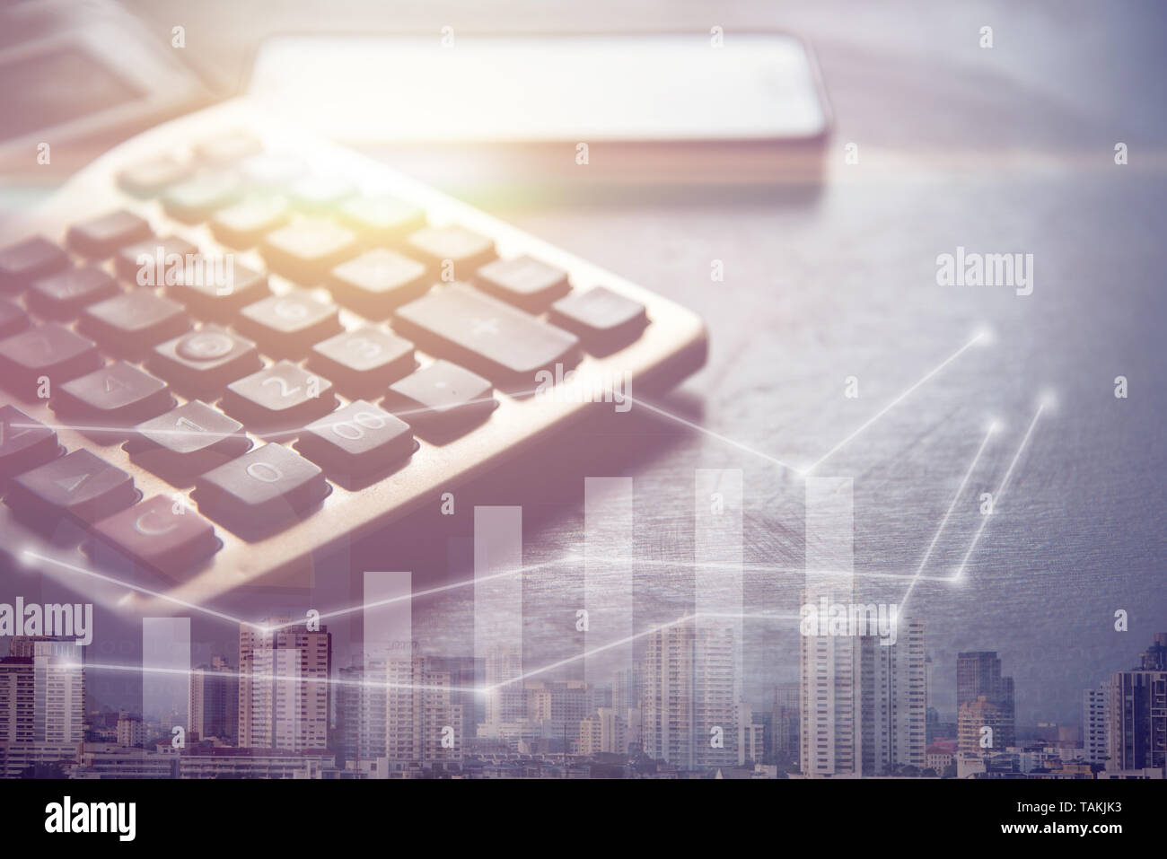 dark-tone-of-calculator-and-smart-phone-