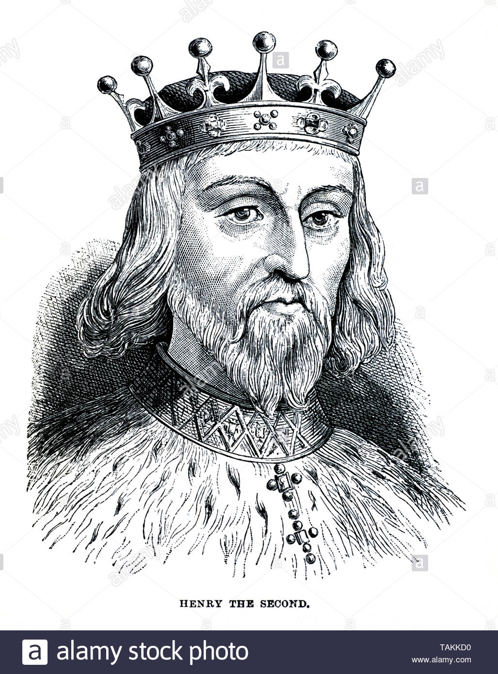 Henry II, 1133 – 1189, was King of England from 1154 to 1189 Stock Photo