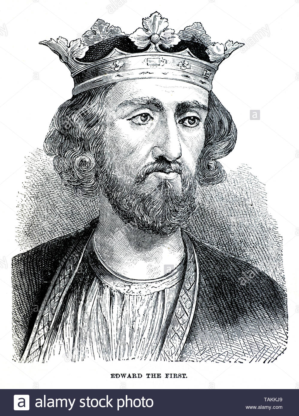 Edward I, 1239 – 1307, was King of England from 1272 to 1307 Stock Photo