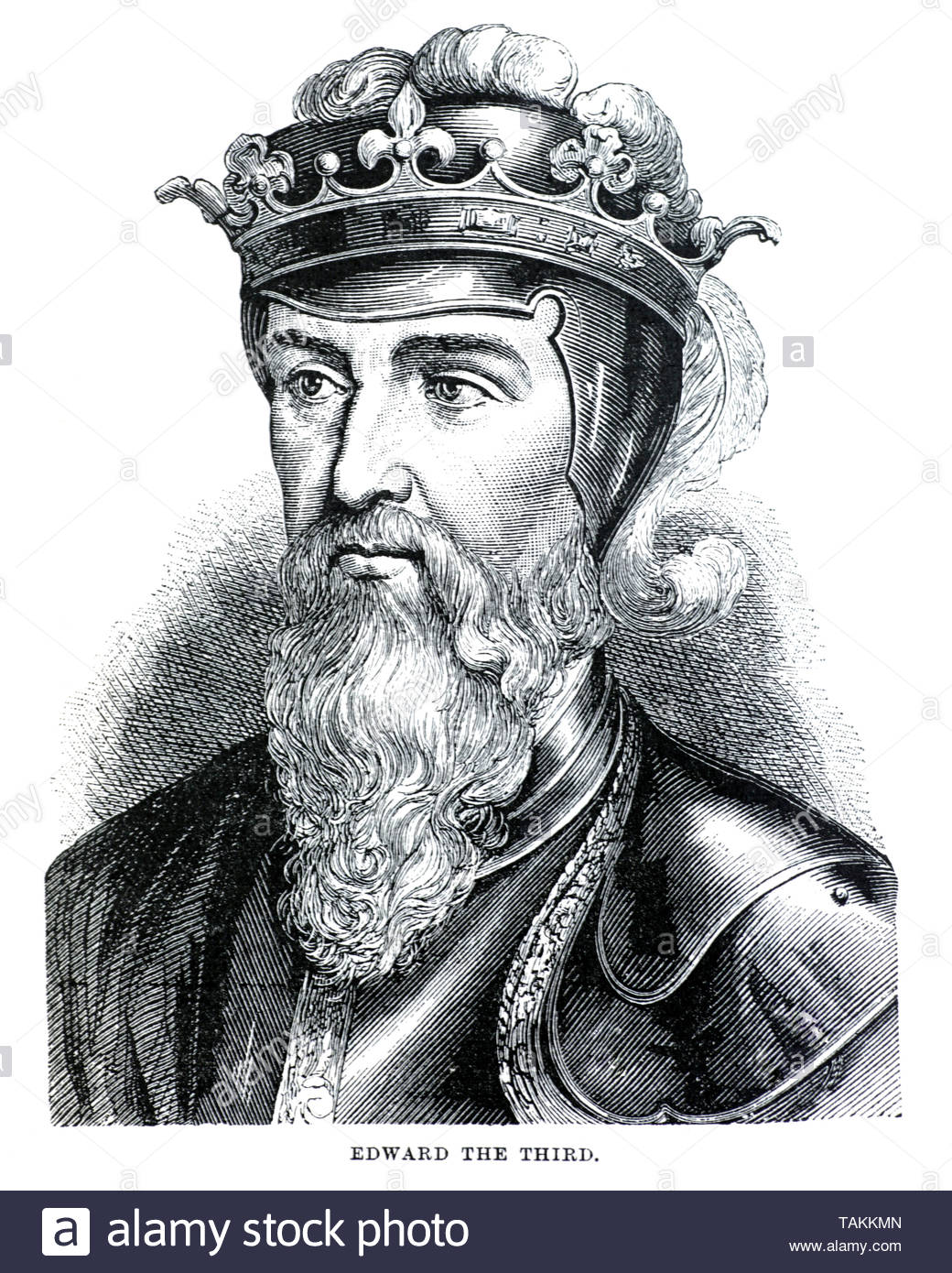 Edward III, 1312 – 1377, was King of England from 1327 until his death Stock Photo