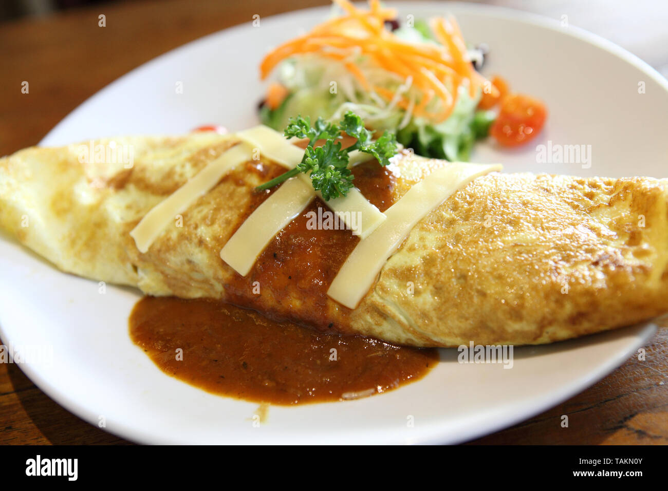 omelette rice,omurice, japanese food Stock Photo Alamy