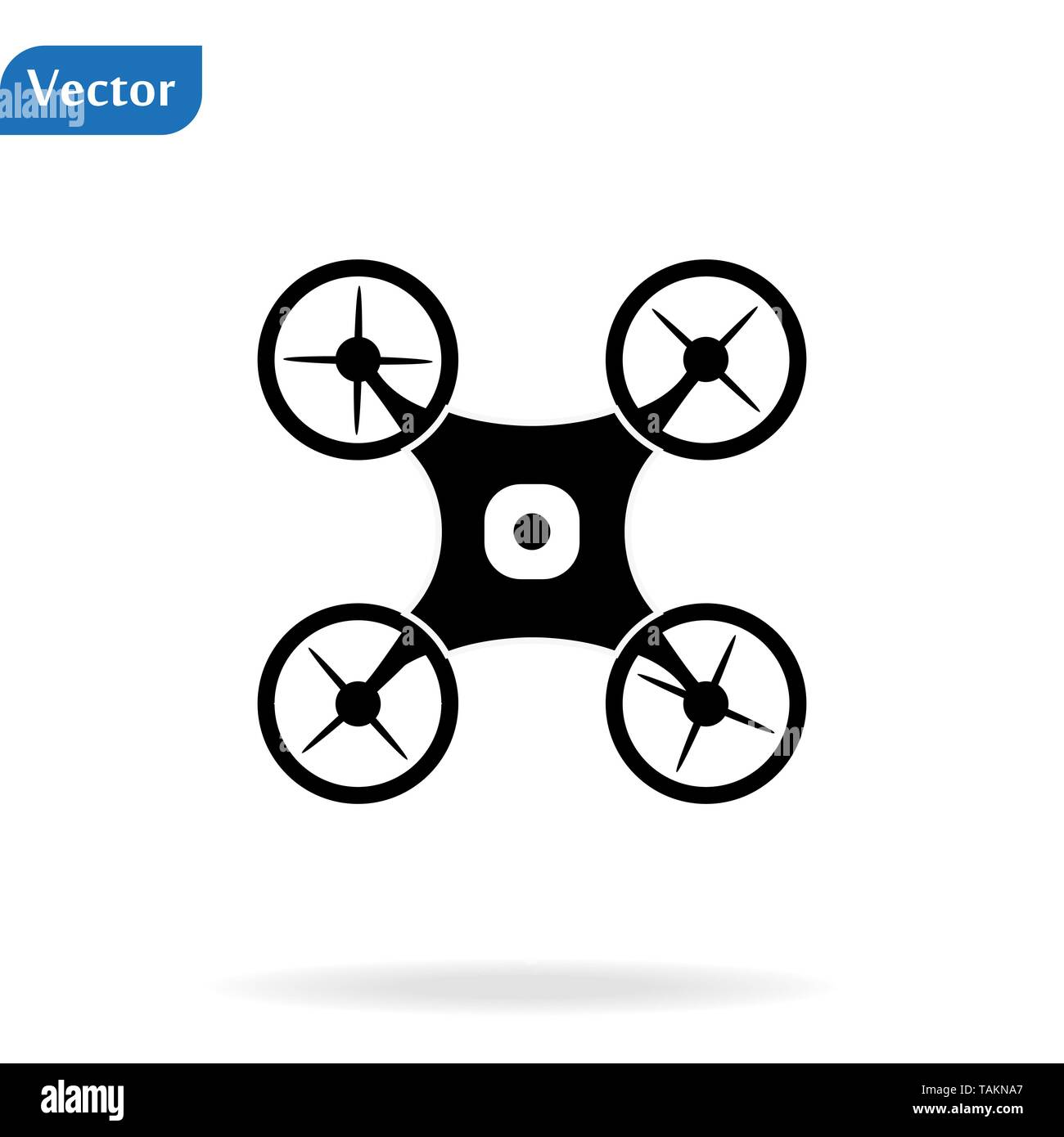 Drone Minimal Vector Icon. Logo Illustration eps 10 Stock Vector