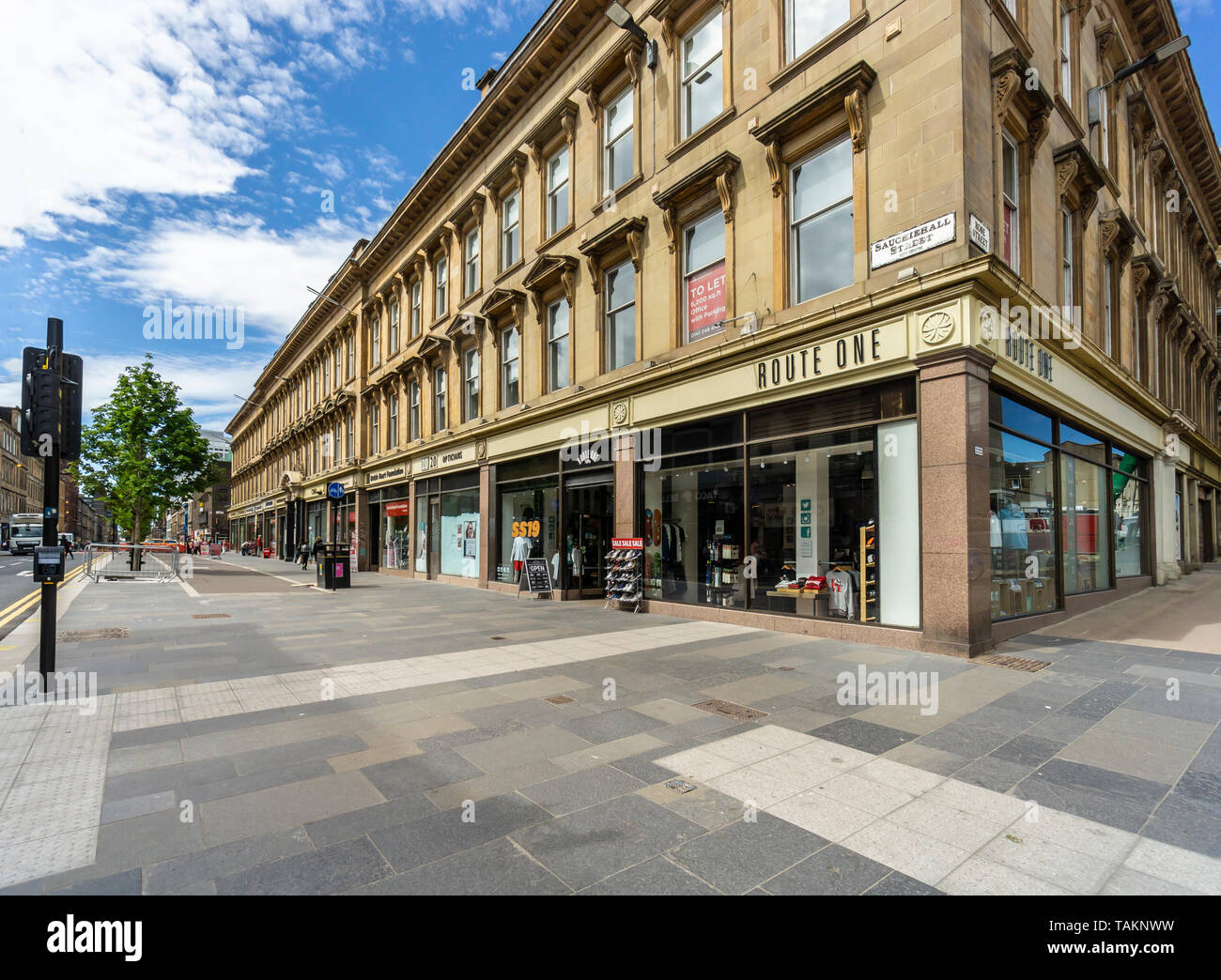 New pedestrians precinct in Sauchiehall Street Glasgow Scotland UK Stock Photo