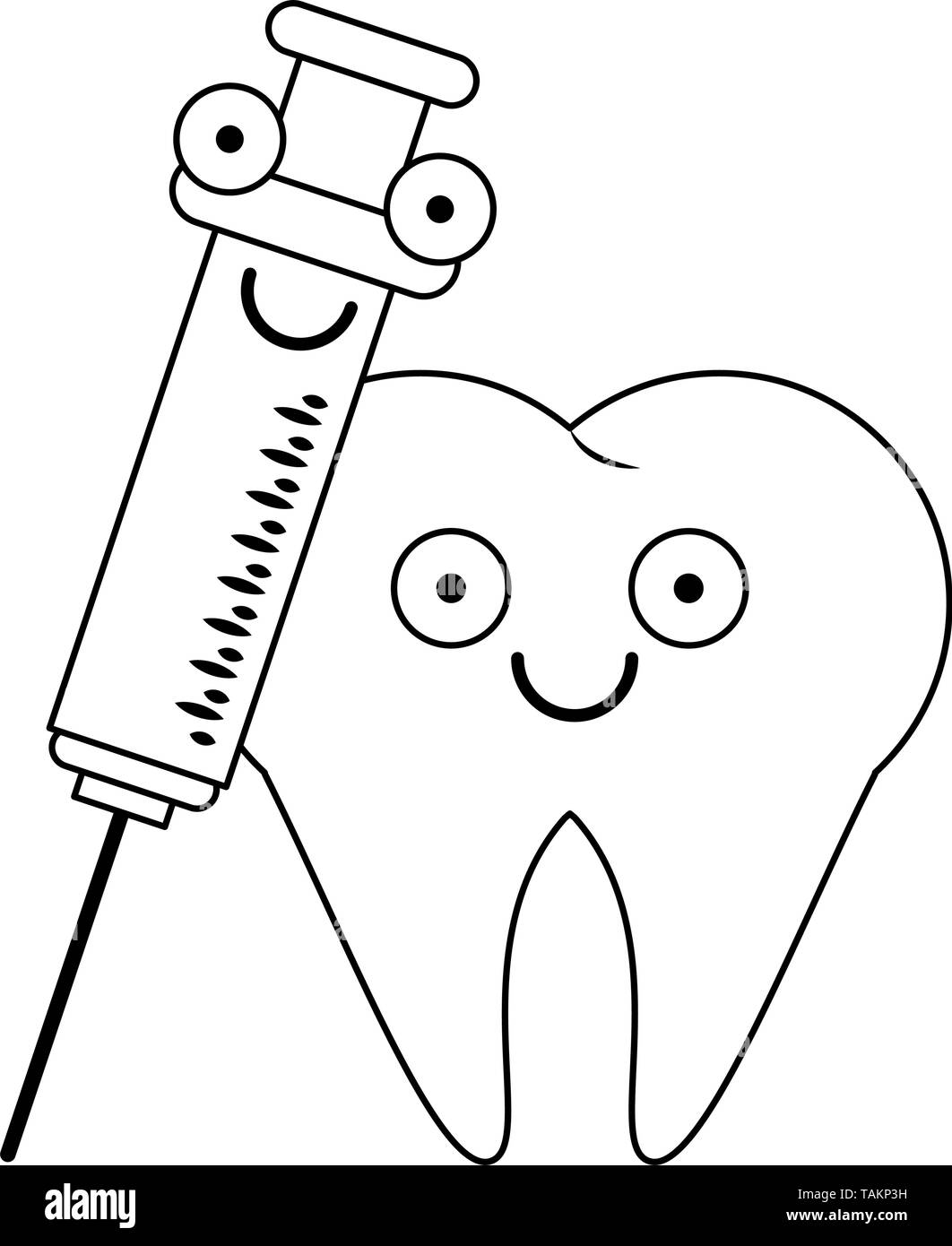 Medical healthcare cartoons in black and white Stock Vector Image & Art ...