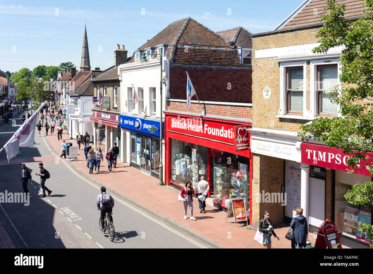 Egham High Street, Egham, Surrey, England, United Kingdom Stock Photo