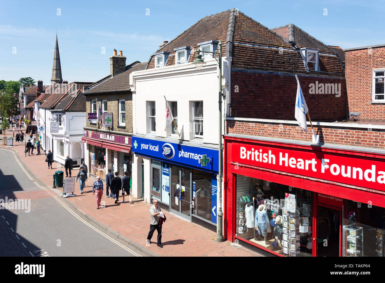 High street egham surrey england hires stock photography and images
