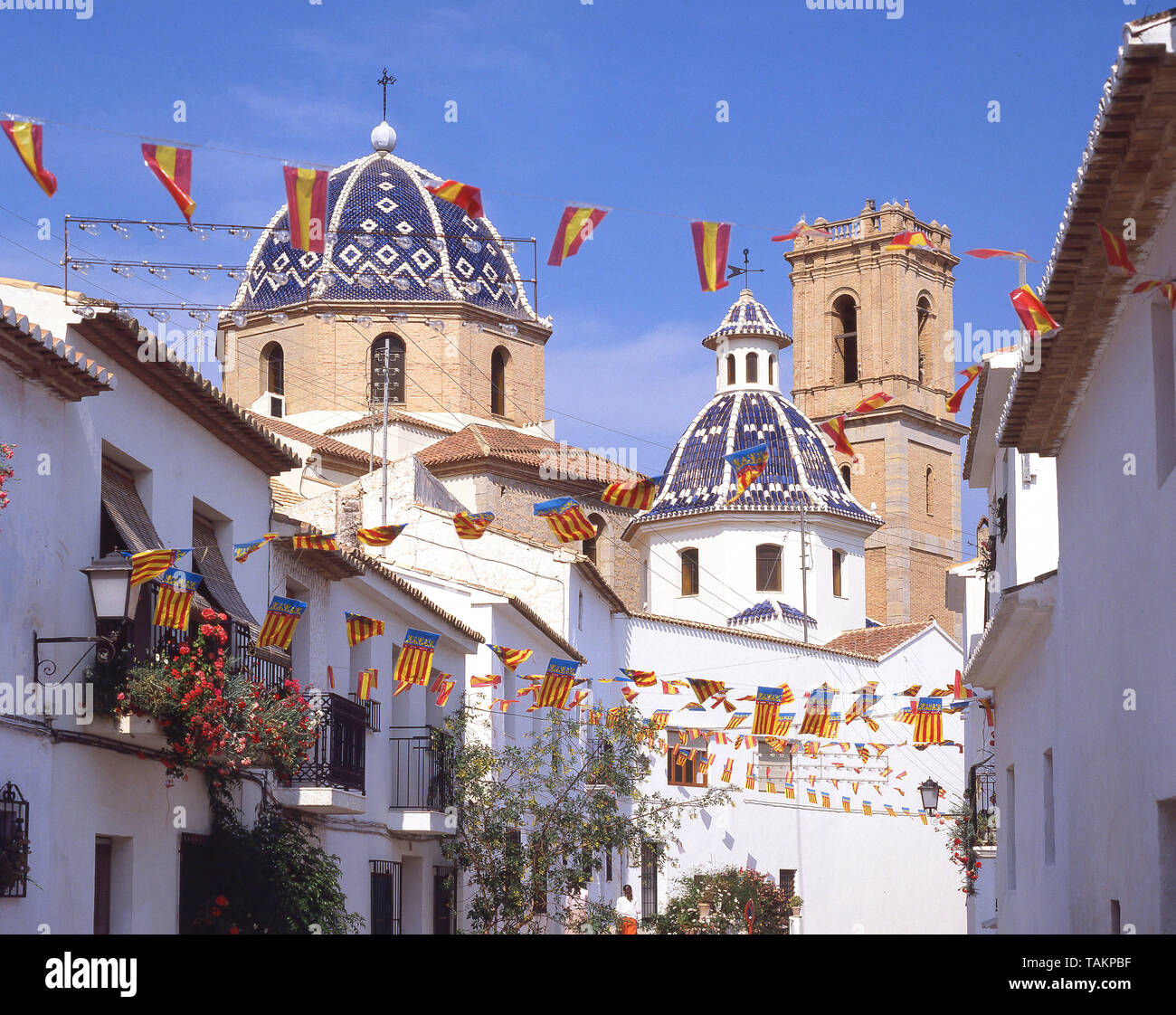 La Mare de Deu del Consol (Our Lady of Solace) Church, Altea, Costa Blanca, Alicante Province, Kingdom of Spain Stock Photo