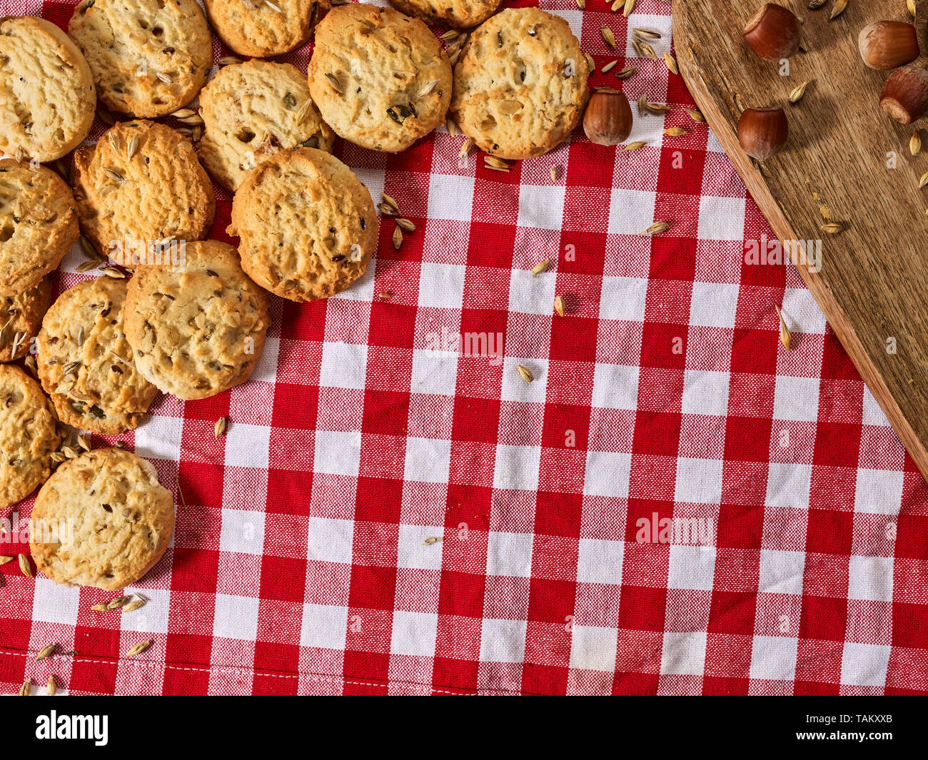 Oatmeal cookies snack breakfast Stock Photo Alamy