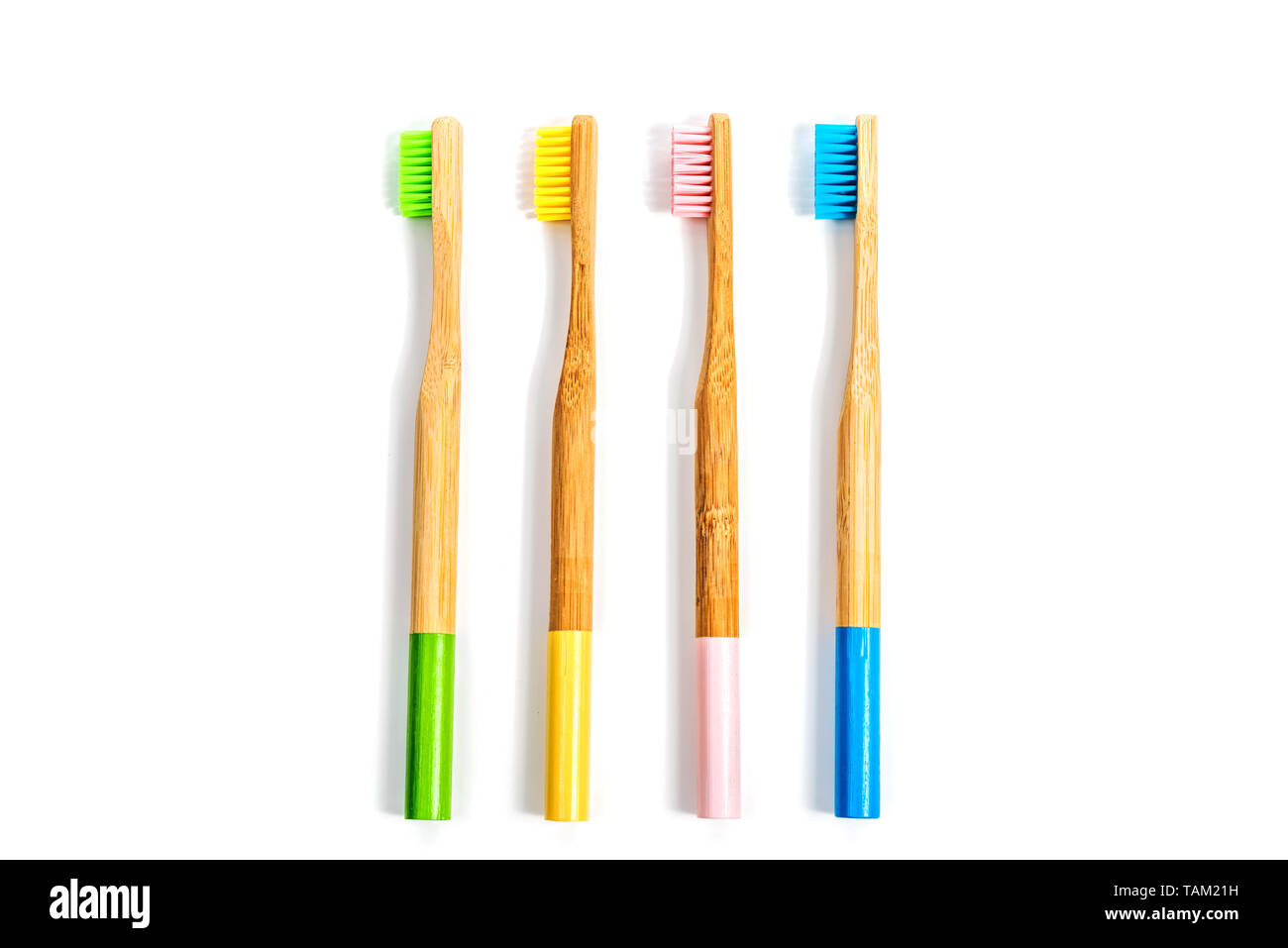 bamboo toothbrush isolated on the white background Stock Photo - Alamy
