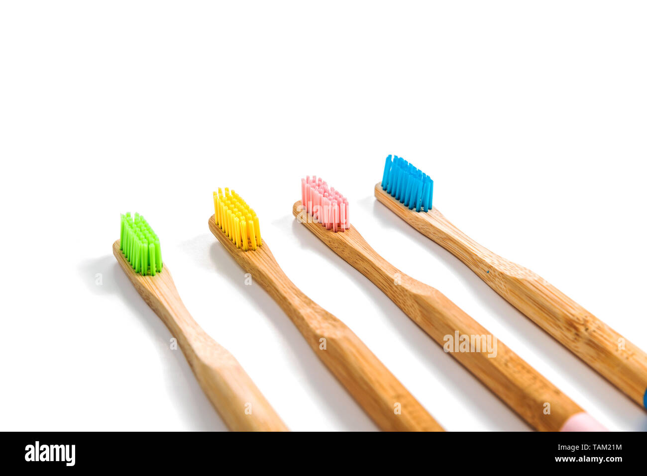 bamboo toothbrush isolated on the white background Stock Photo - Alamy