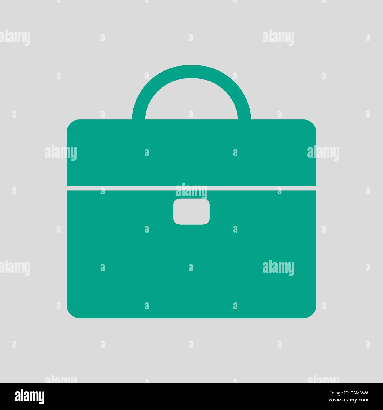 Briefcase Icon. Green on Gray Background. Vector Illustration Stock ...