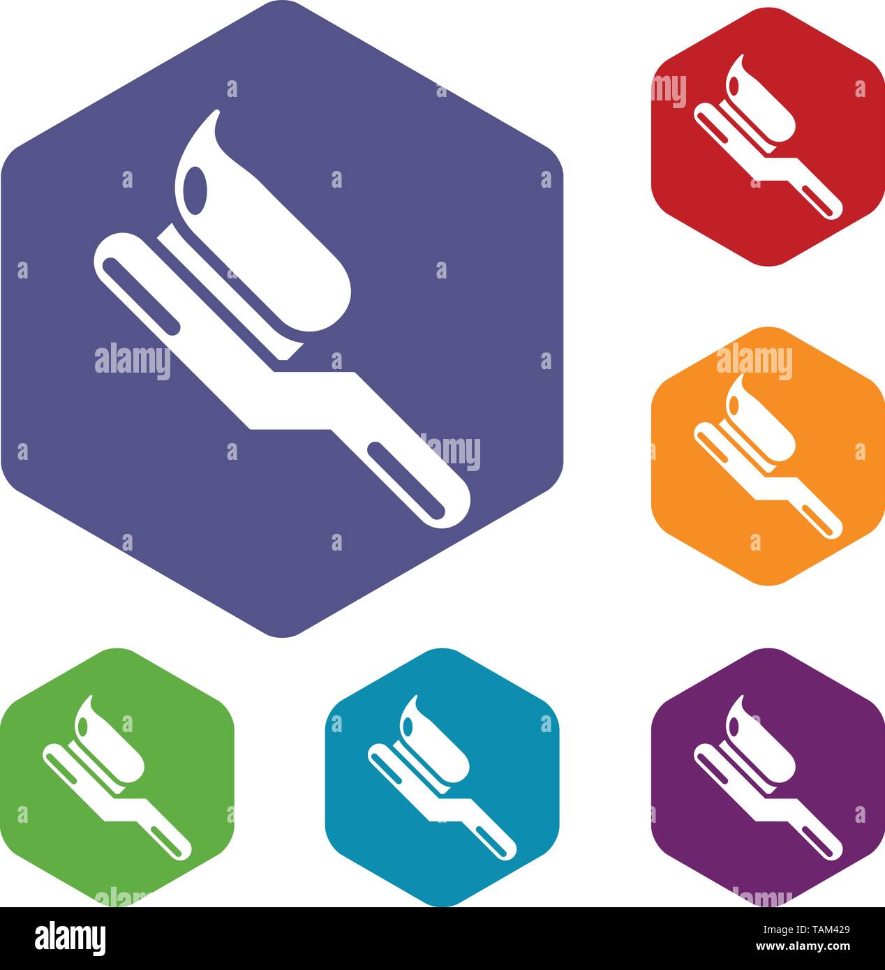 Toothbrush icons vector hexahedron Stock Vector
