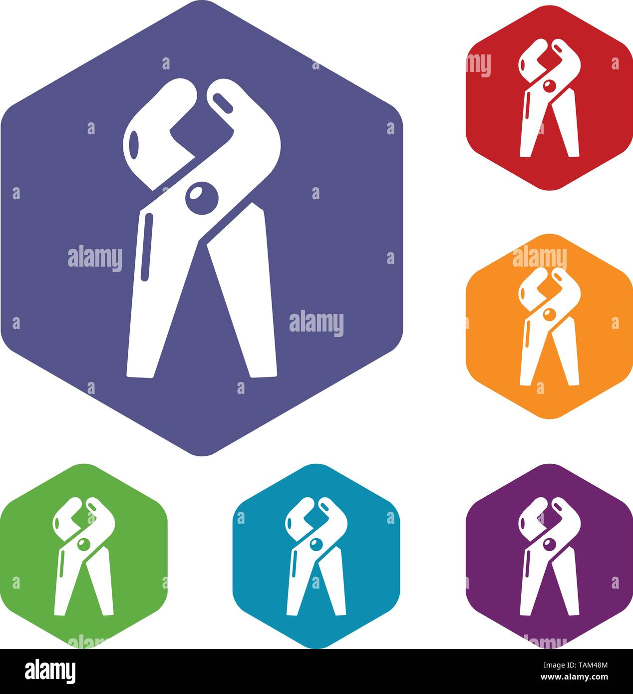 Dentistry tool professional icons vector hexahedron Stock Vector
