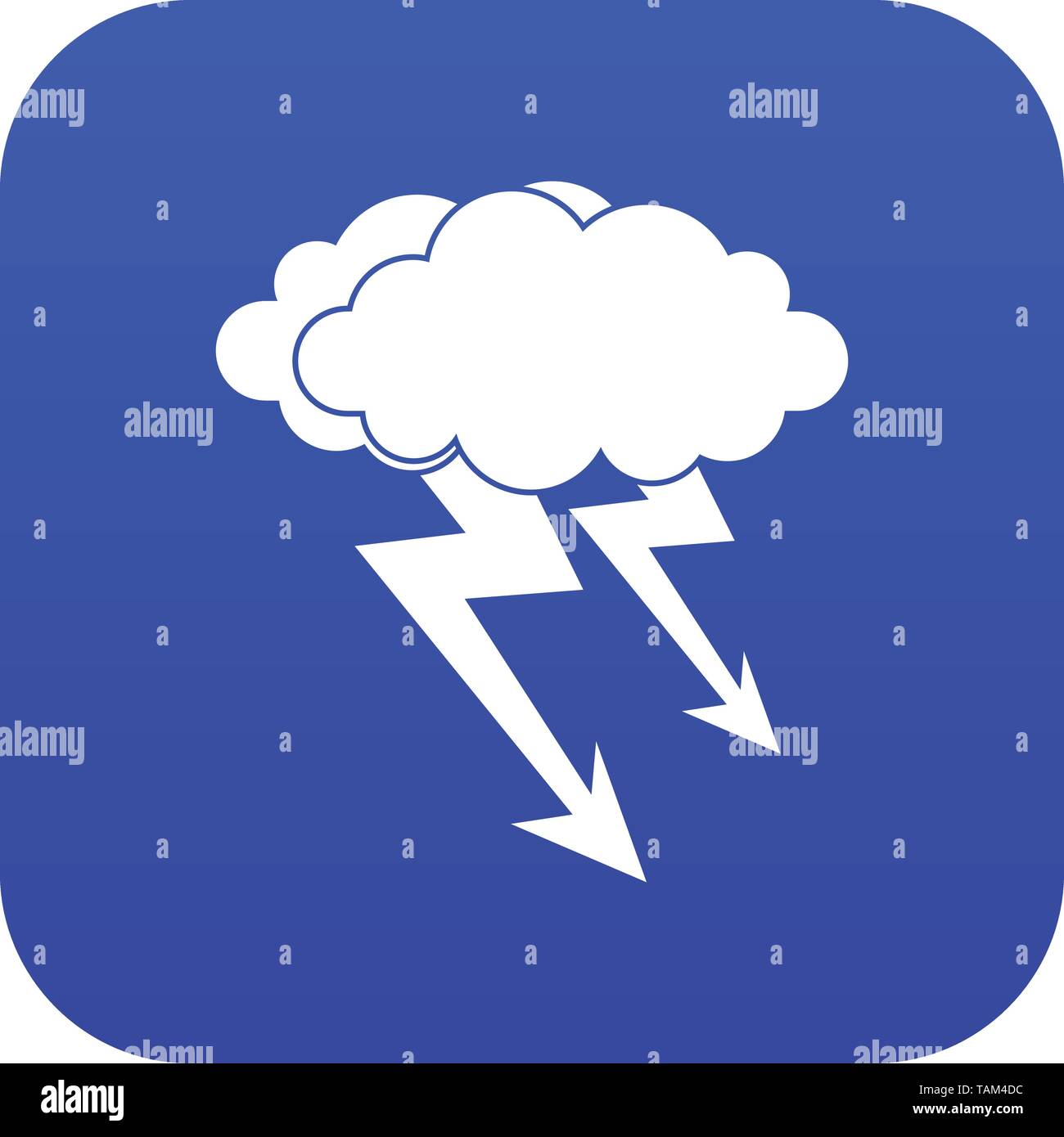 Lightning cloud icon digital blue Stock Vector Image & Art - Alamy