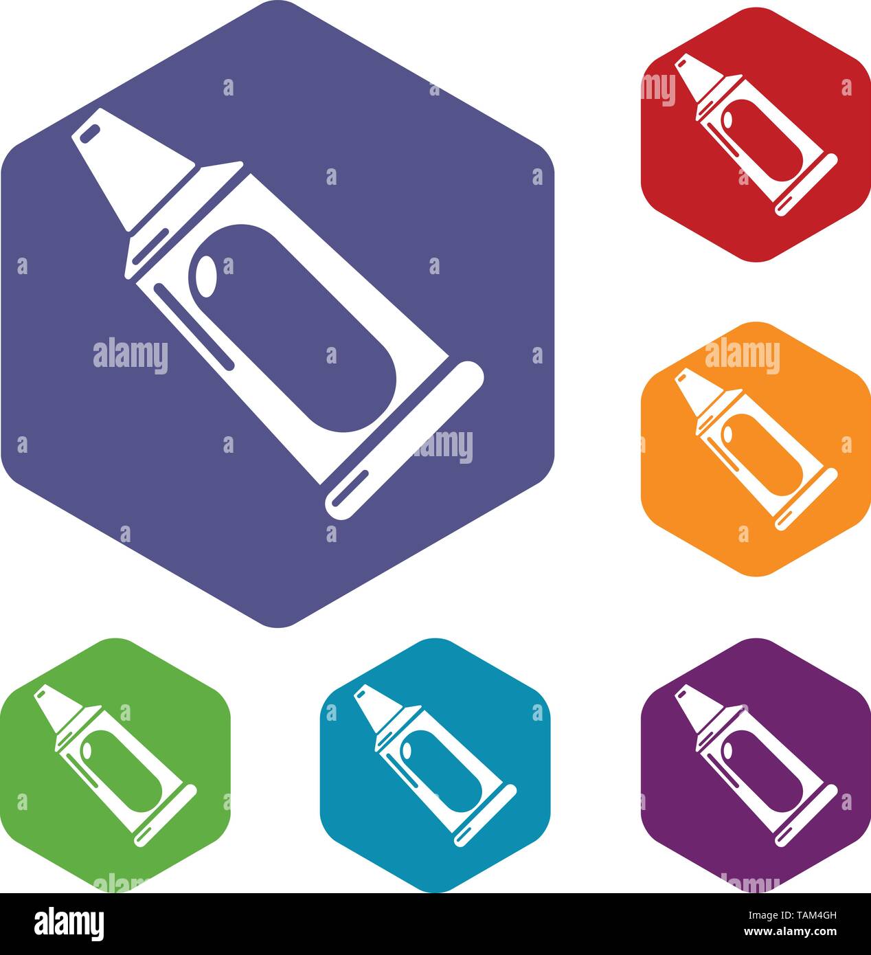 Toothpaste tube icons vector hexahedron Stock Vector