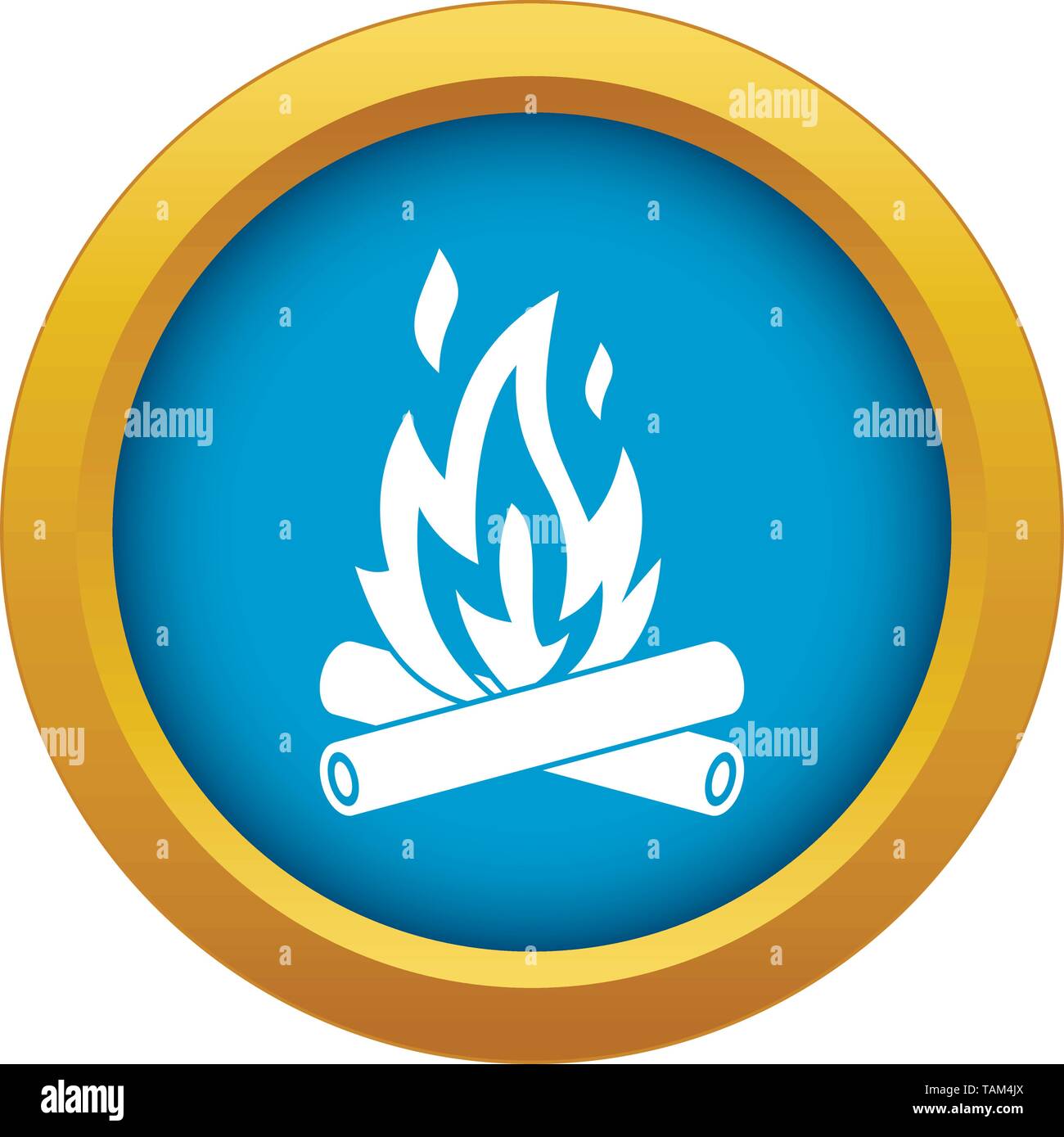 Campfire icon blue vector isolated Stock Vector Image & Art - Alamy