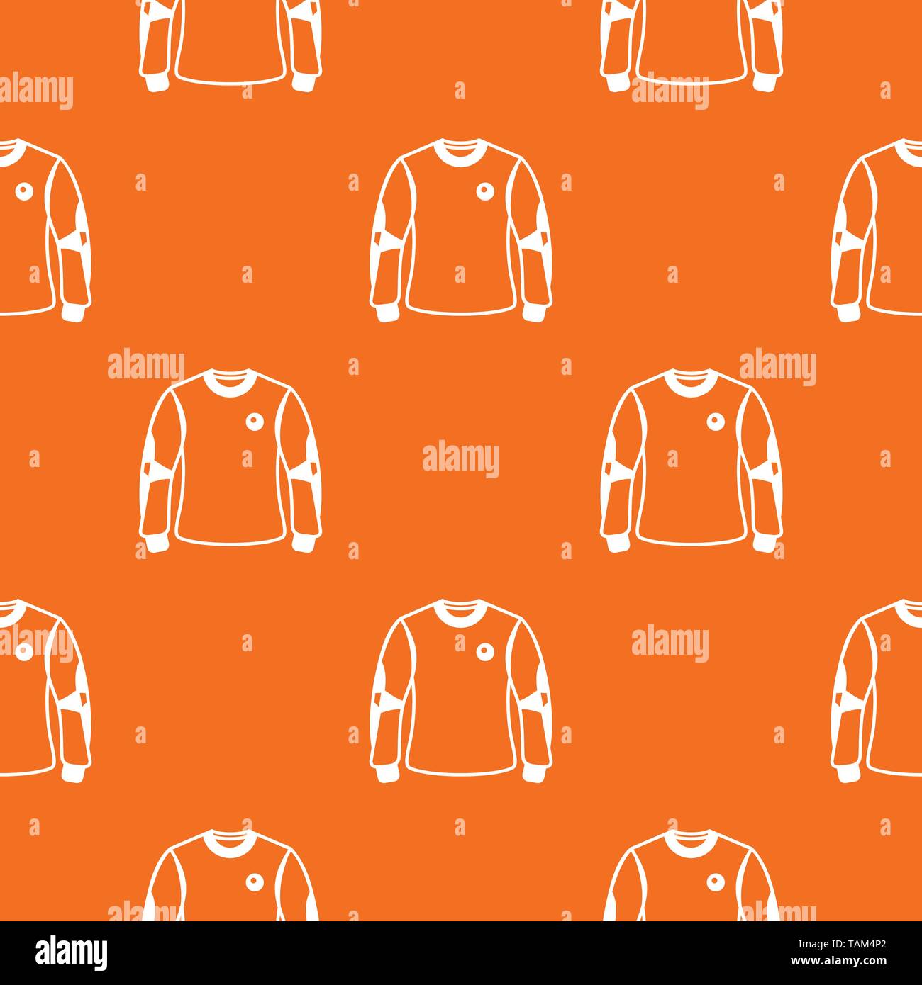 Shirt goalkeeper pattern vector orange Stock Vector