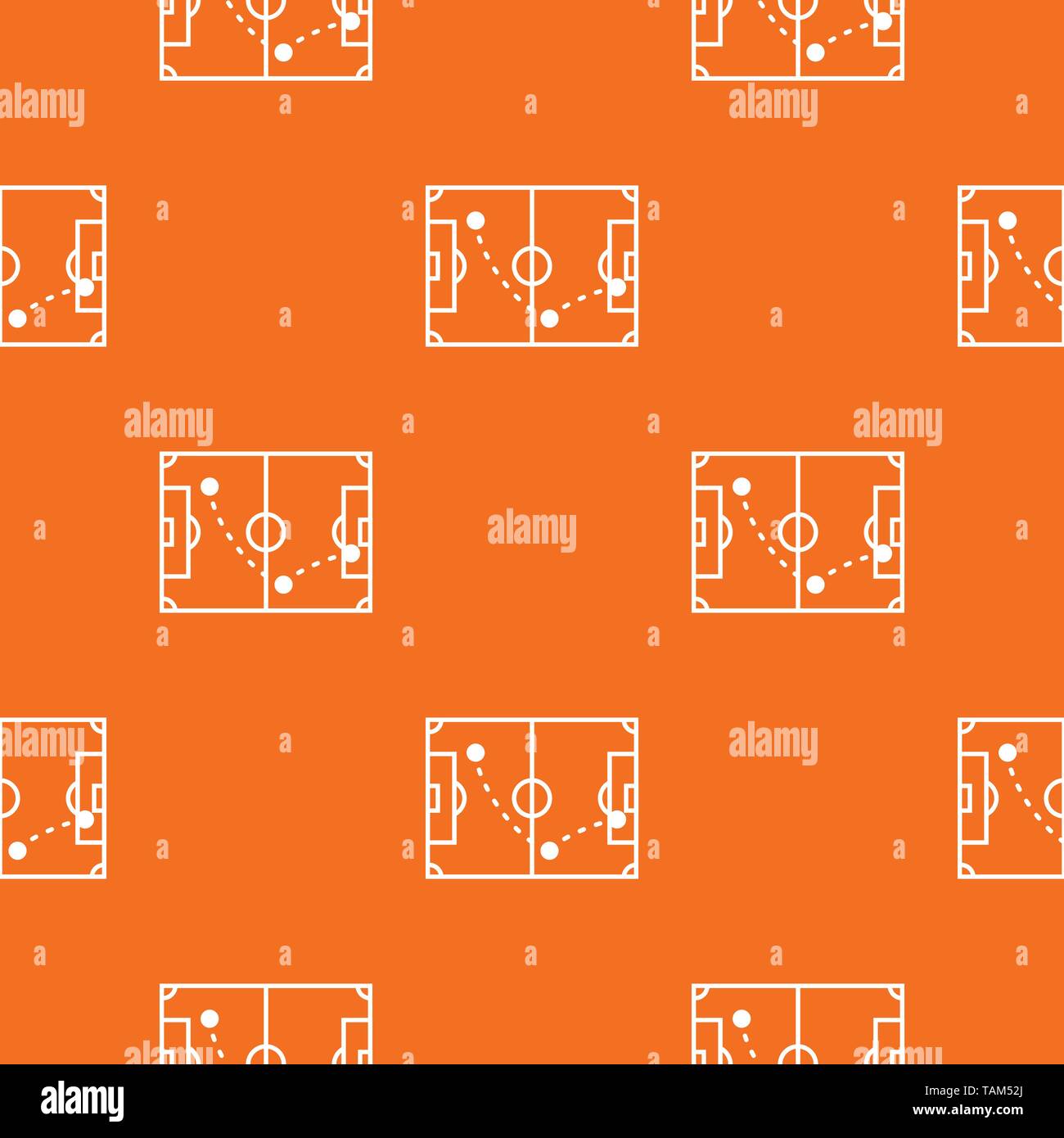 Football strategy pattern vector orange Stock Vector