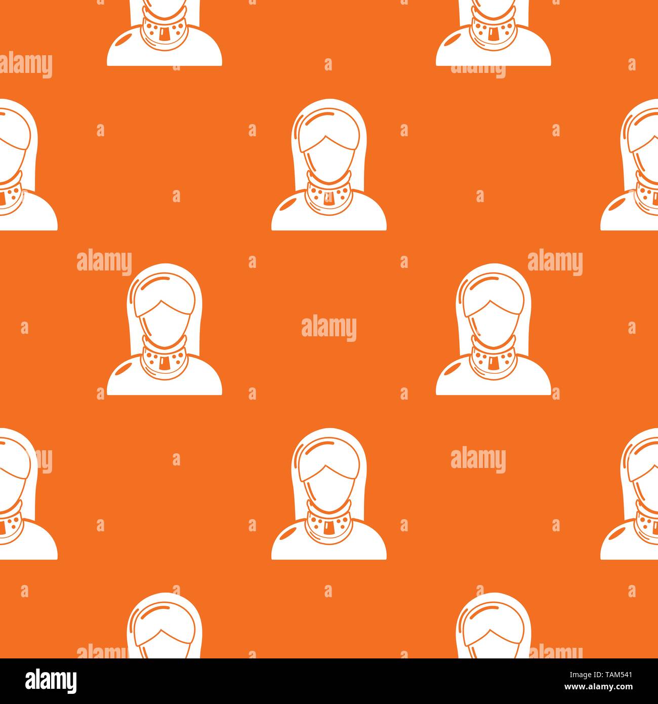 Cervical retainer pattern vector orange Stock Vector