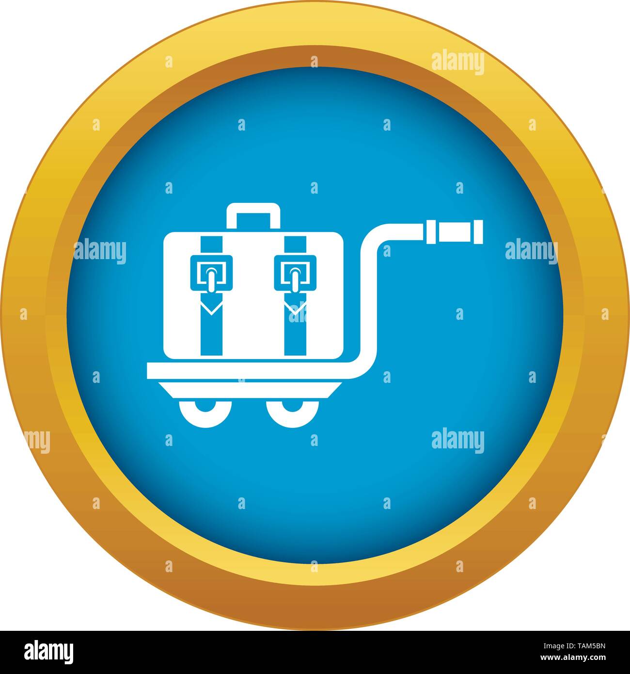 Baggage cart icon blue vector isolated Stock Vector Image & Art - Alamy