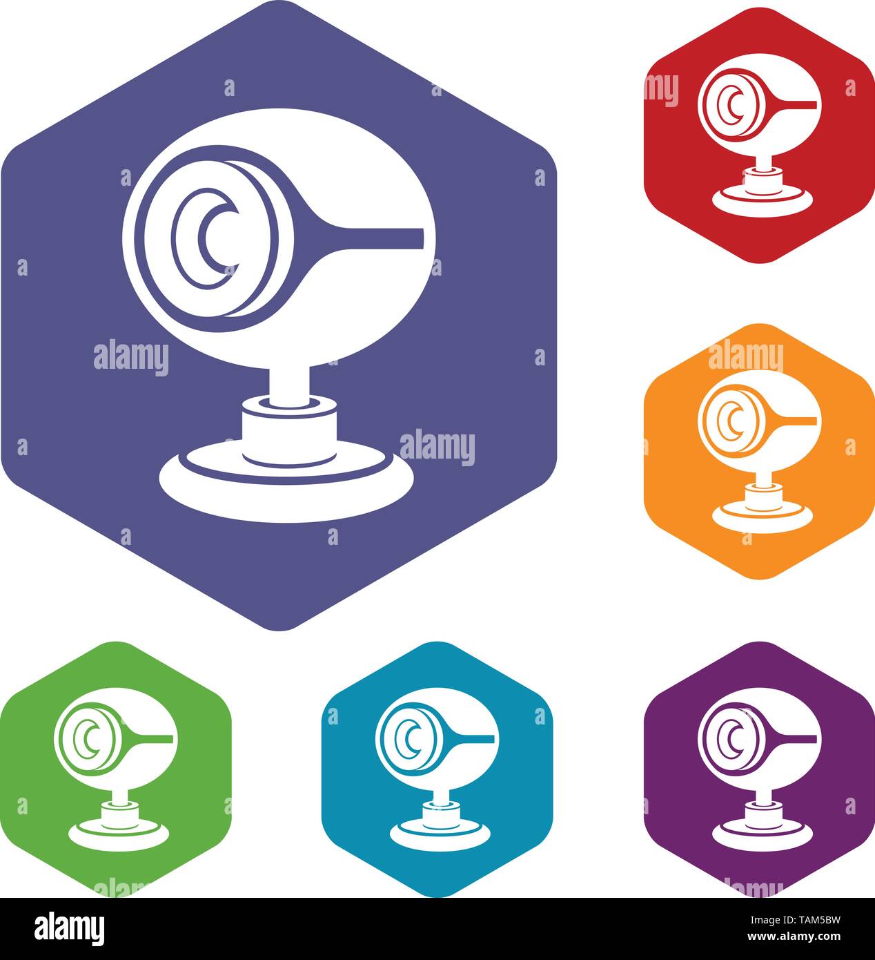 Web camera icons vector hexahedron Stock Vector