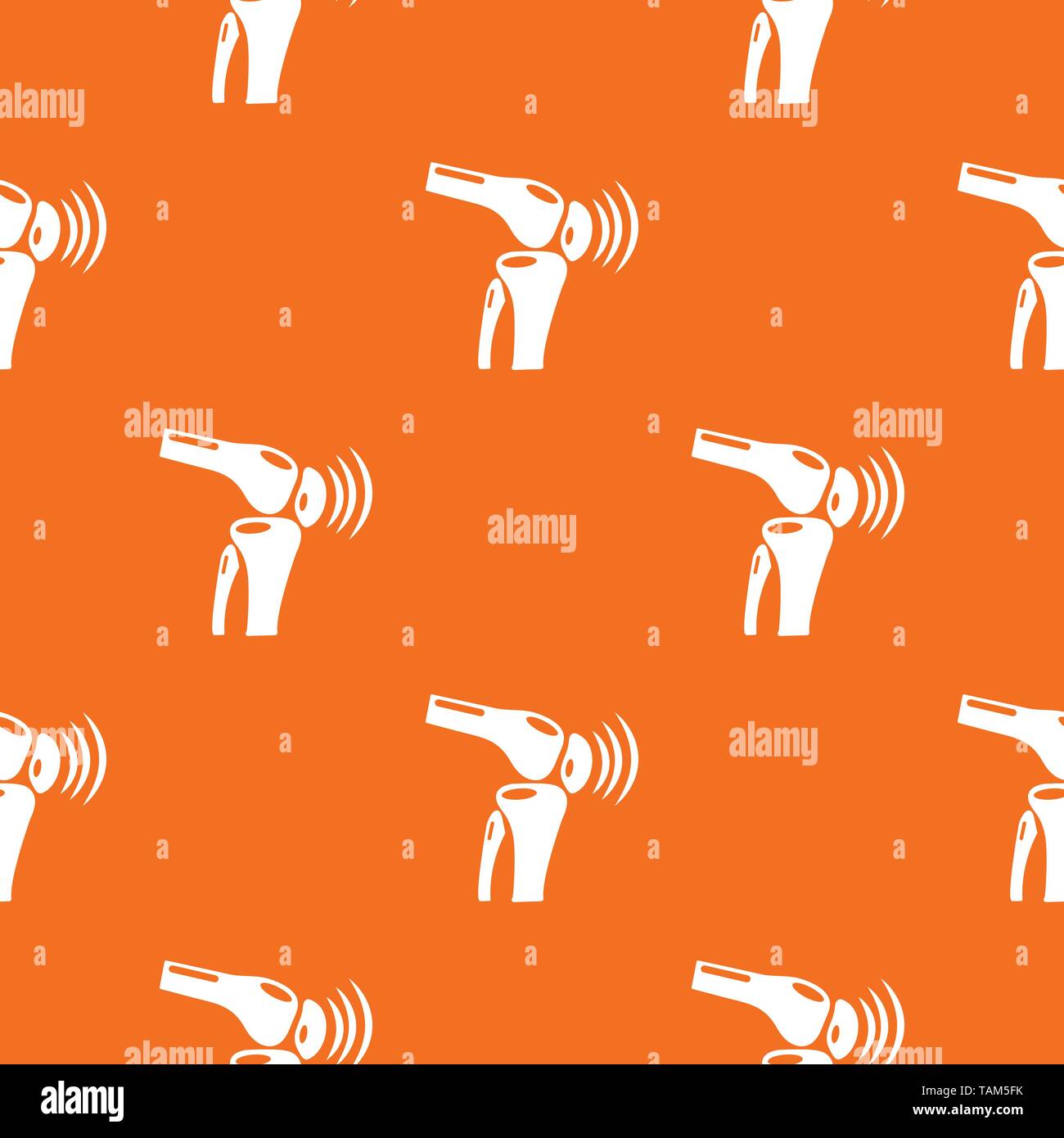 Arthrit of knee pattern vector orange Stock Vector