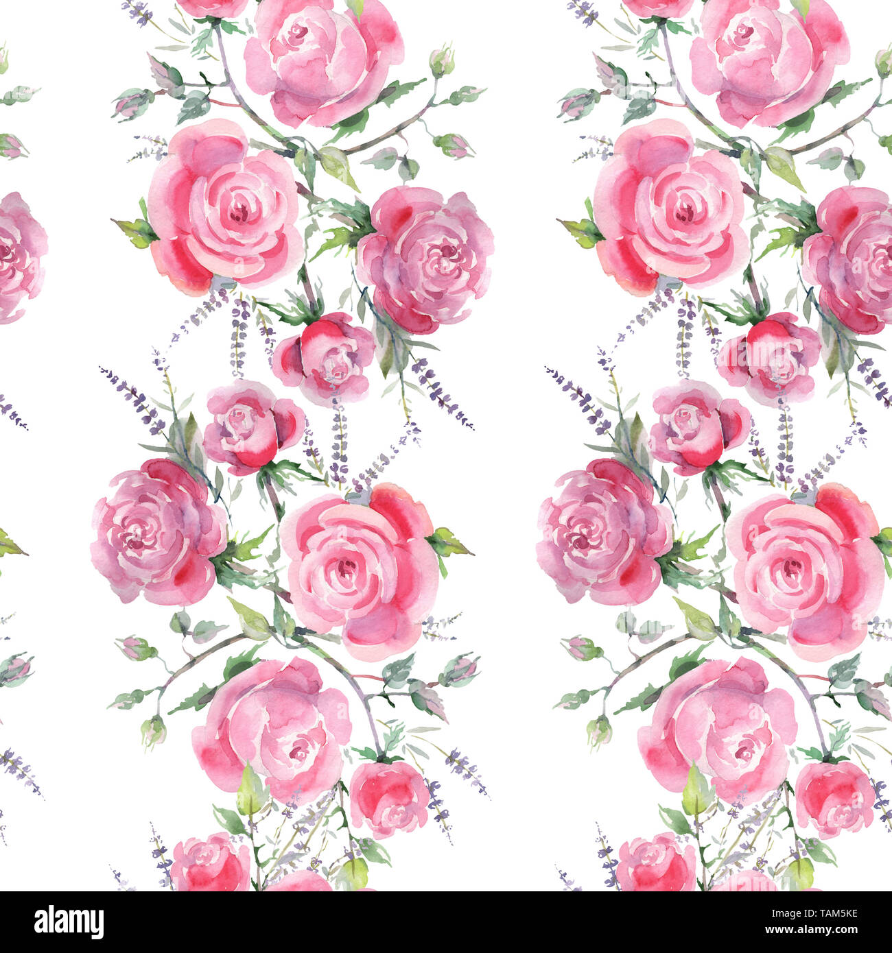 Pink Rose Bouquet Floral Botanical Flowers Wild Spring Leaf Isolated Watercolor Illustration Set Watercolour Drawing Fashion Aquarelle Seamless Ba Stock Photo Alamy