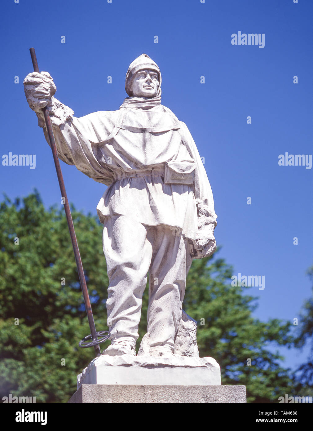 Robert Falcon Scott statue, Worcester Street, Christchurch, Canterbury Region, New Zealand Stock Photo