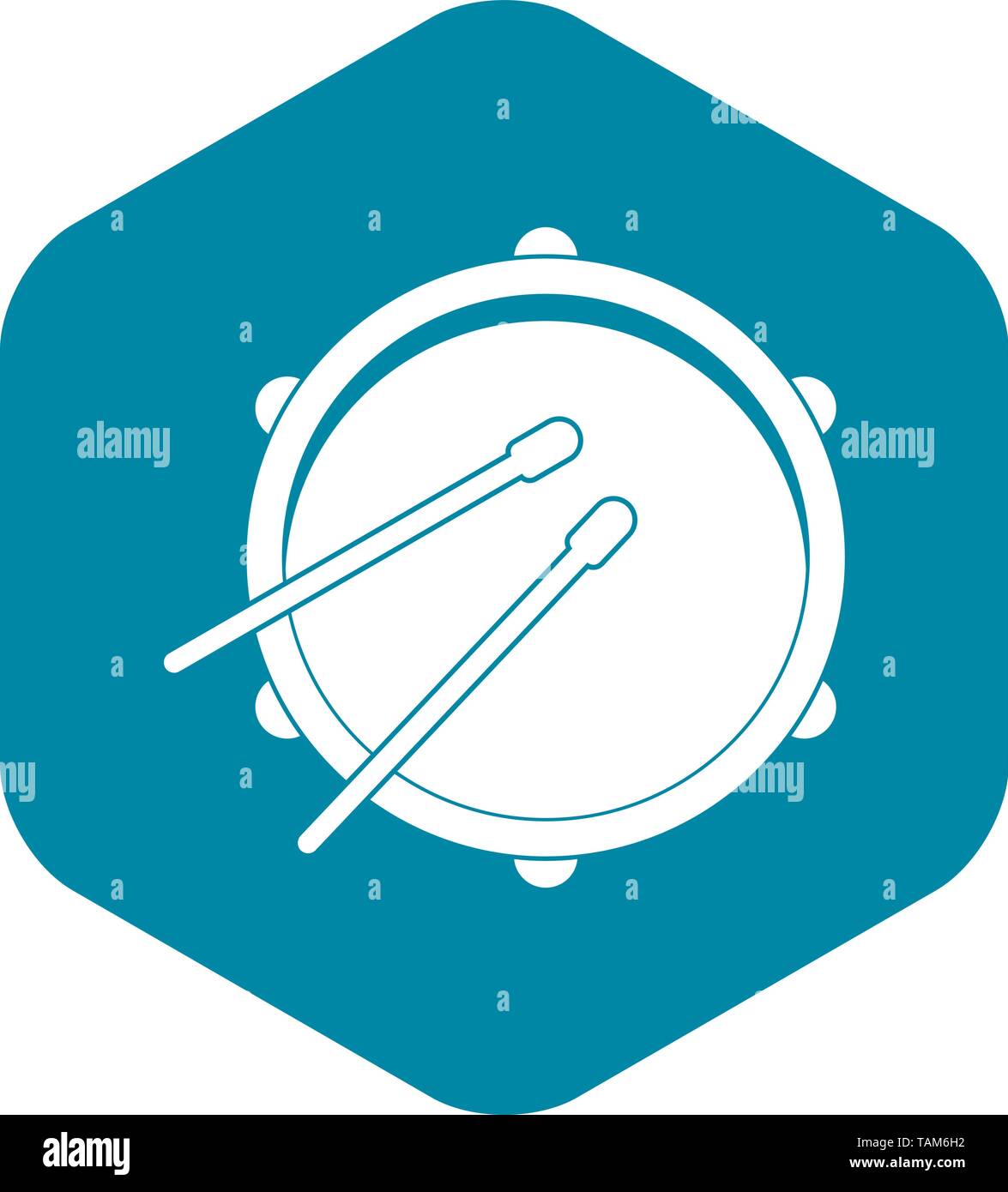 Drum icon, simple style Stock Vector Image & Art - Alamy