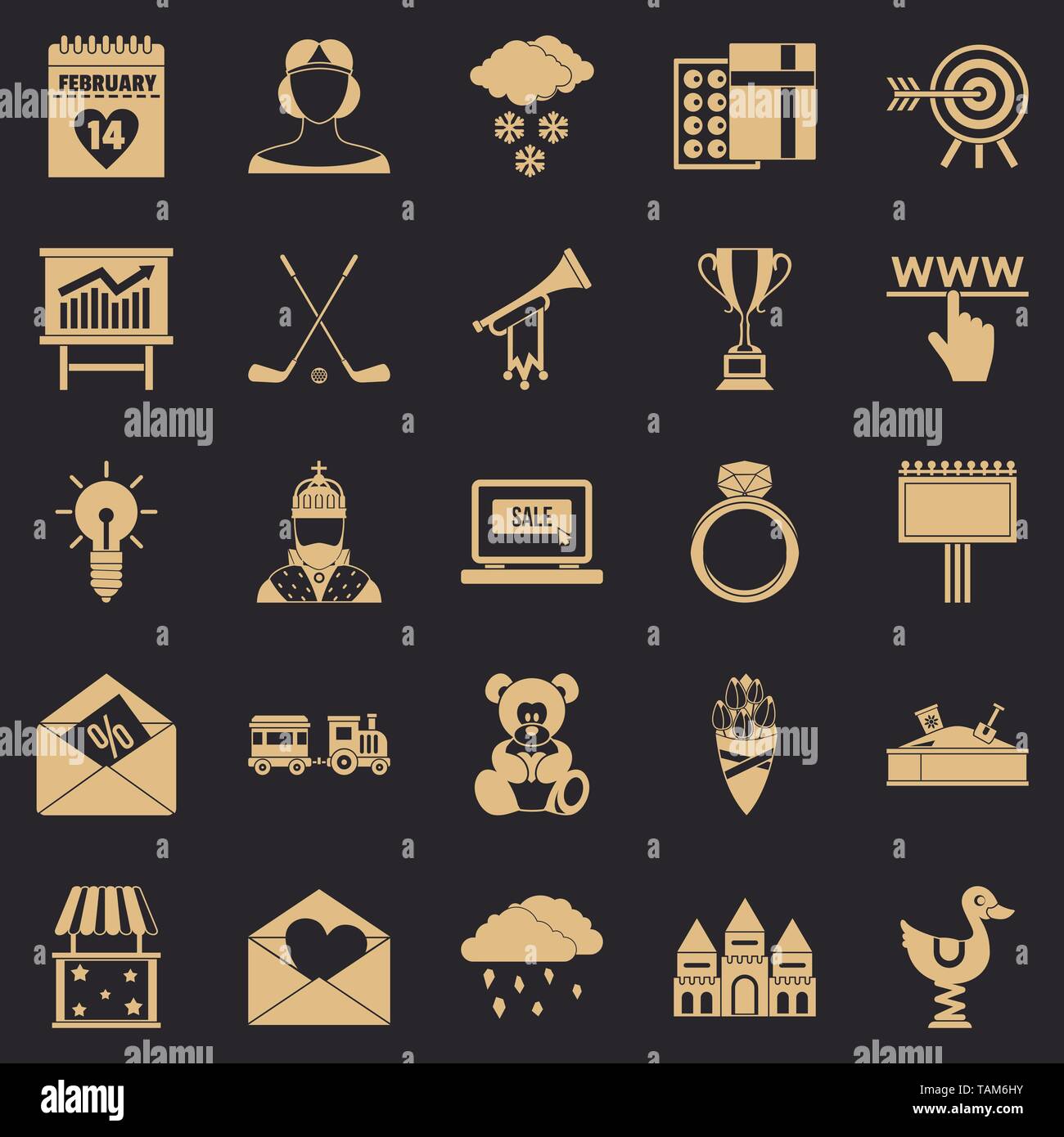 Standard icons set, simple style Stock Vector Image & Art - Alamy