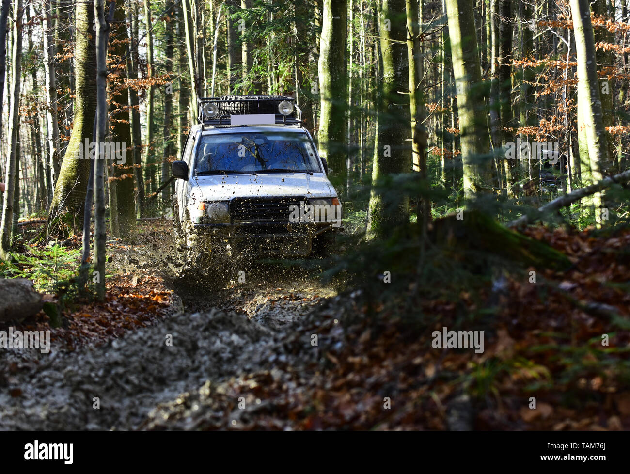 Rallying, competition and four wheel drive concept. Sport utility ...
