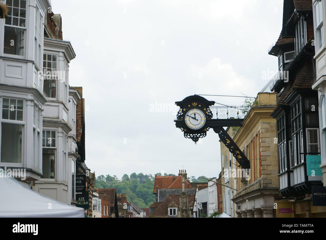 High street clock winchester hi-res stock photography and images - Alamy