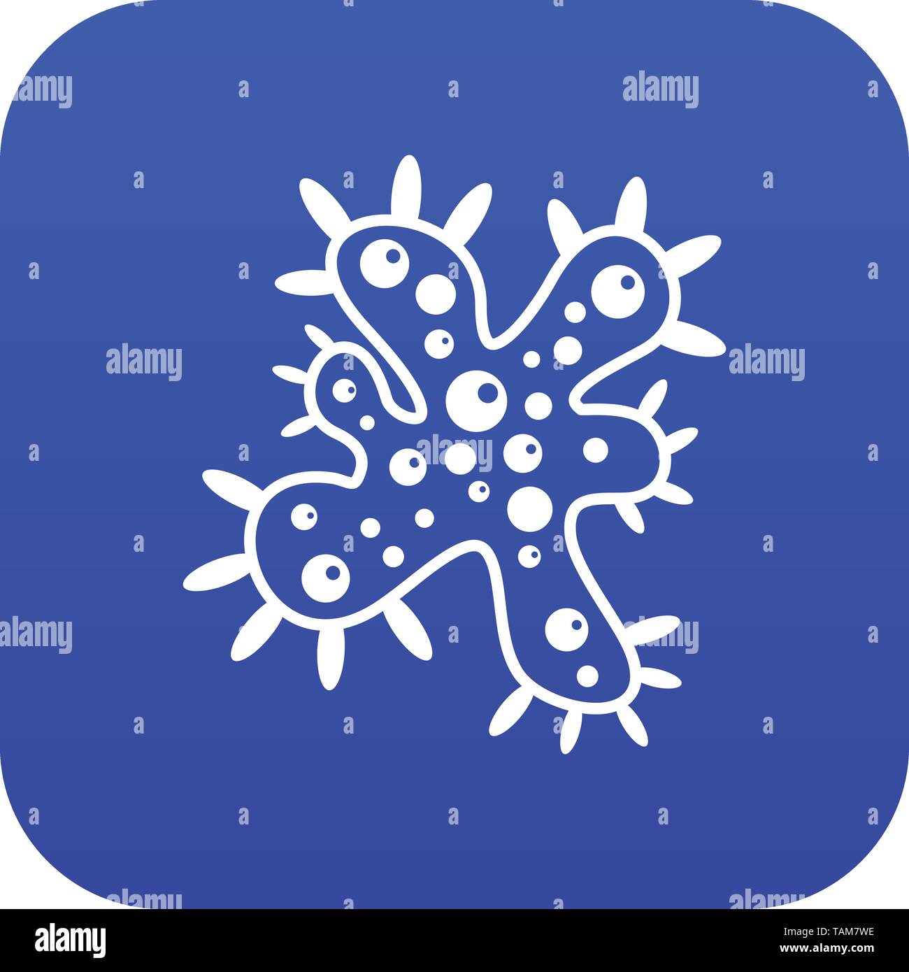 Bacteria icon digital blue Stock Vector Image & Art - Alamy