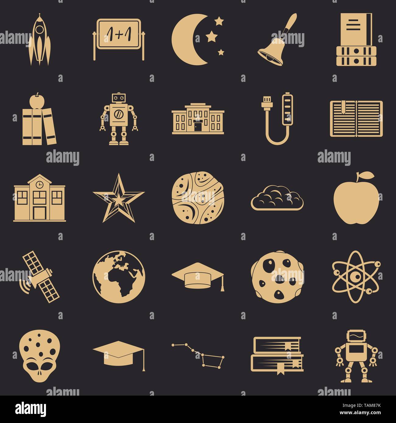 Space exploration icons set, simple style Stock Vector Image & Art - Alamy