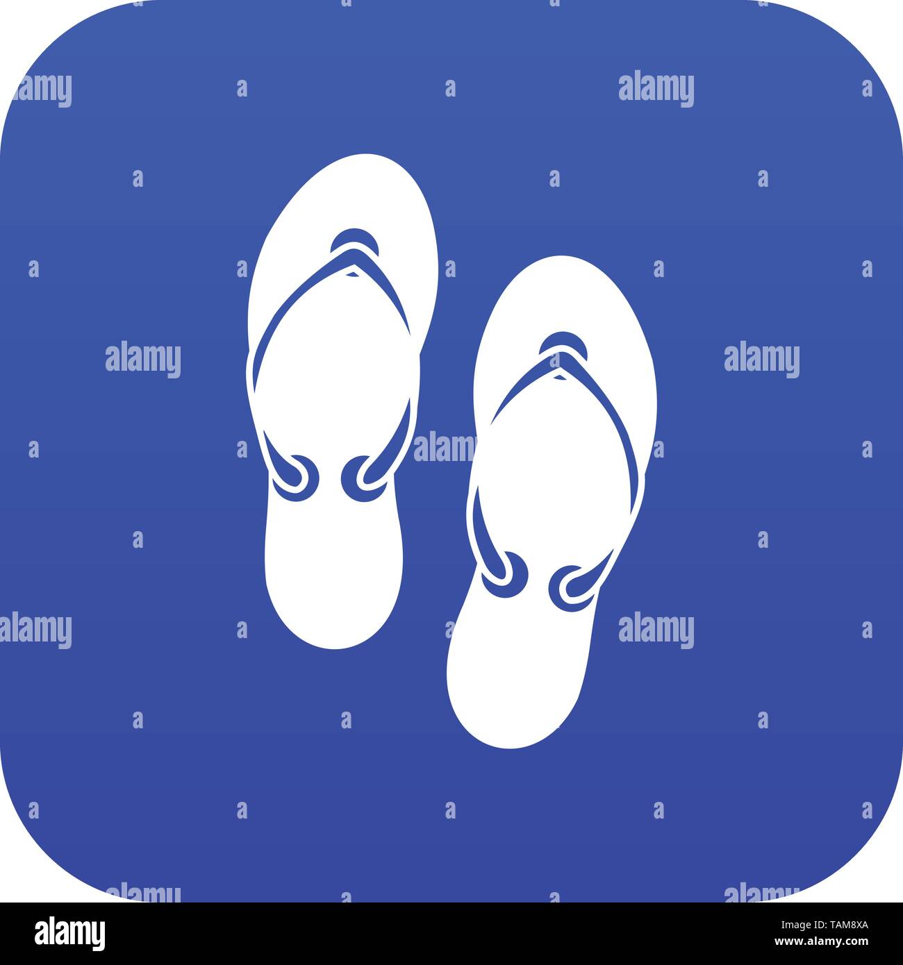 Flip flop sandals icon digital blue Stock Vector Image & Art - Alamy