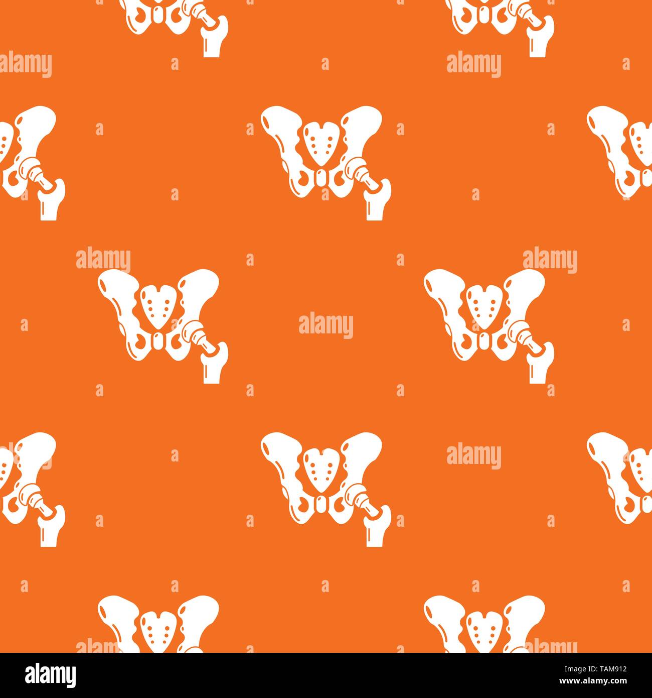 Hip bone pattern vector orange Stock Vector