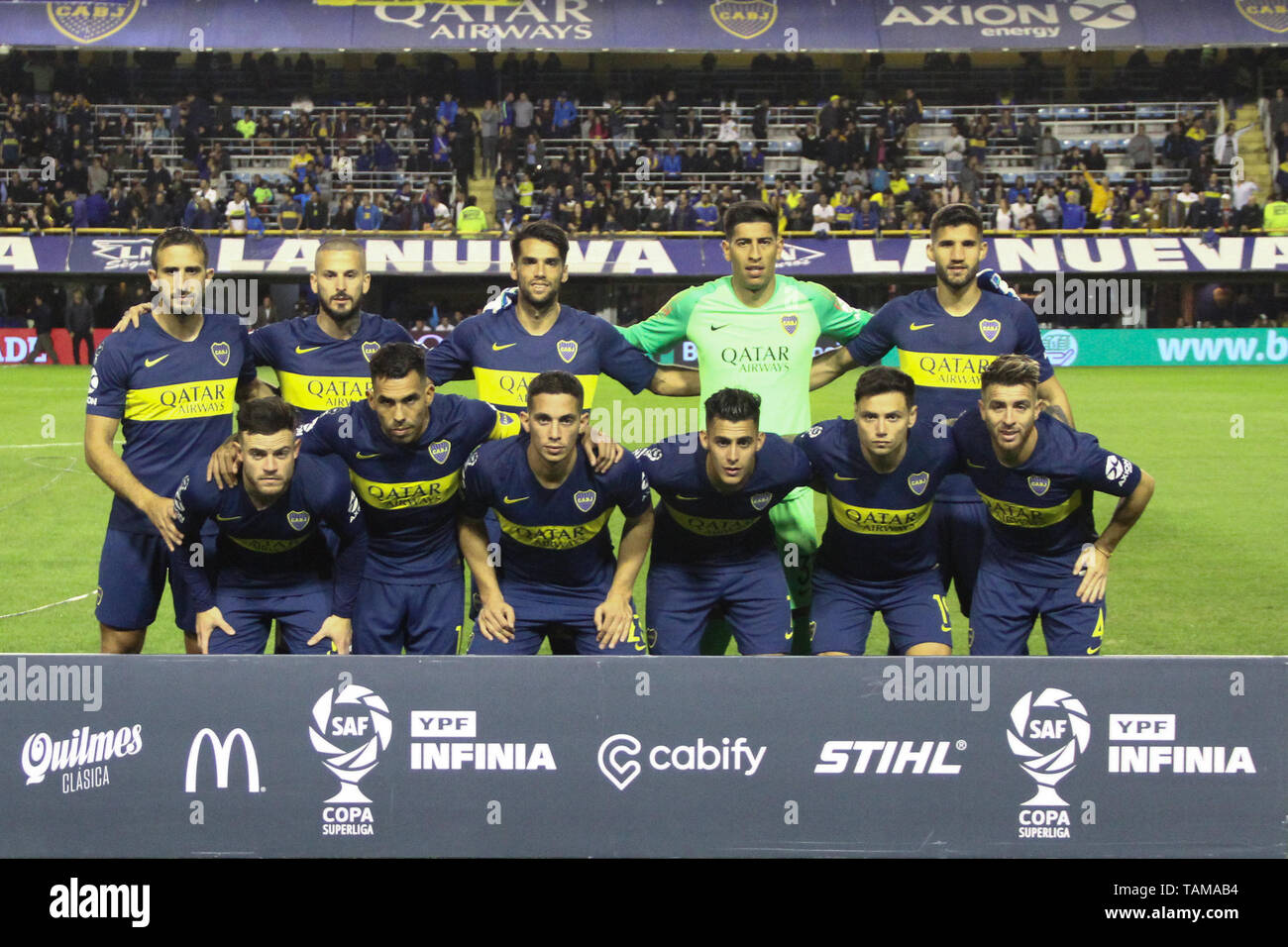 Buenos Aires 26 05 2019 Team Of Boca Juniors During The Match Between Boca Juniors And Argentinos Juniors And For Semifinal Match Of Copa Superliga Stock Photo Alamy