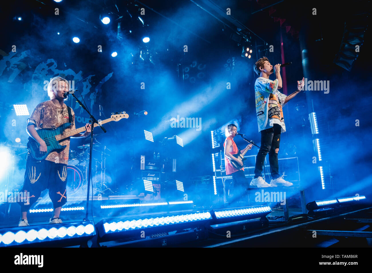 Switzerland, Zurich May 24, 2019. The Japanese rock band One Ok Rock performs a live concert