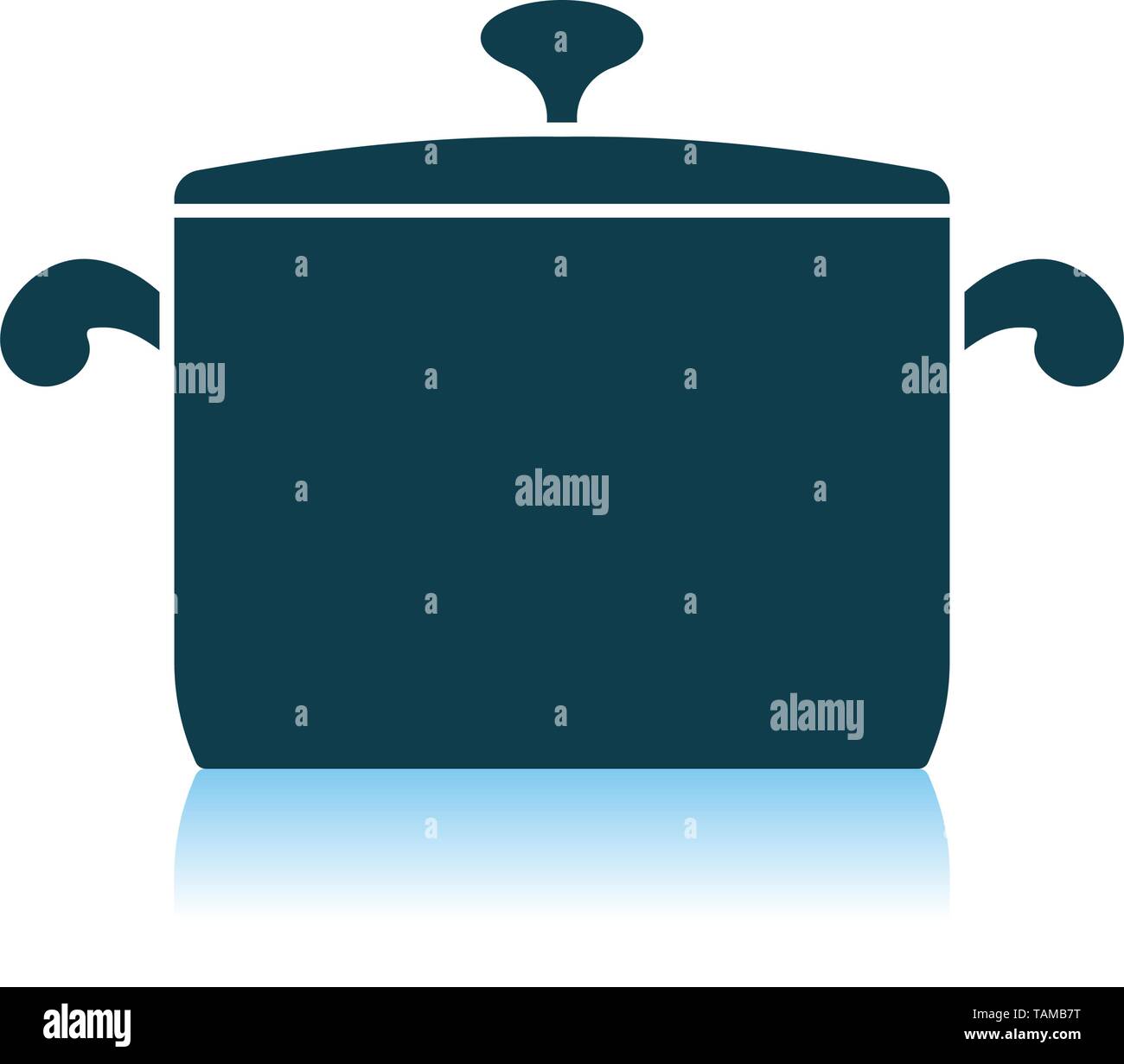 Kitchen Pan Icon. Shadow Reflection Design. Vector Illustration Stock ...