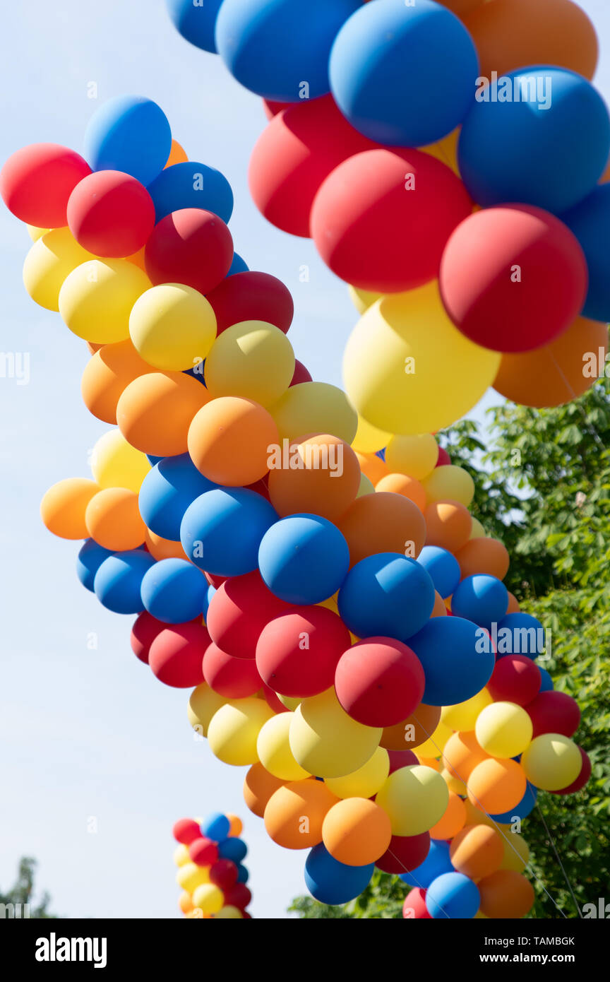 Luftballons im Wind Stock Photo