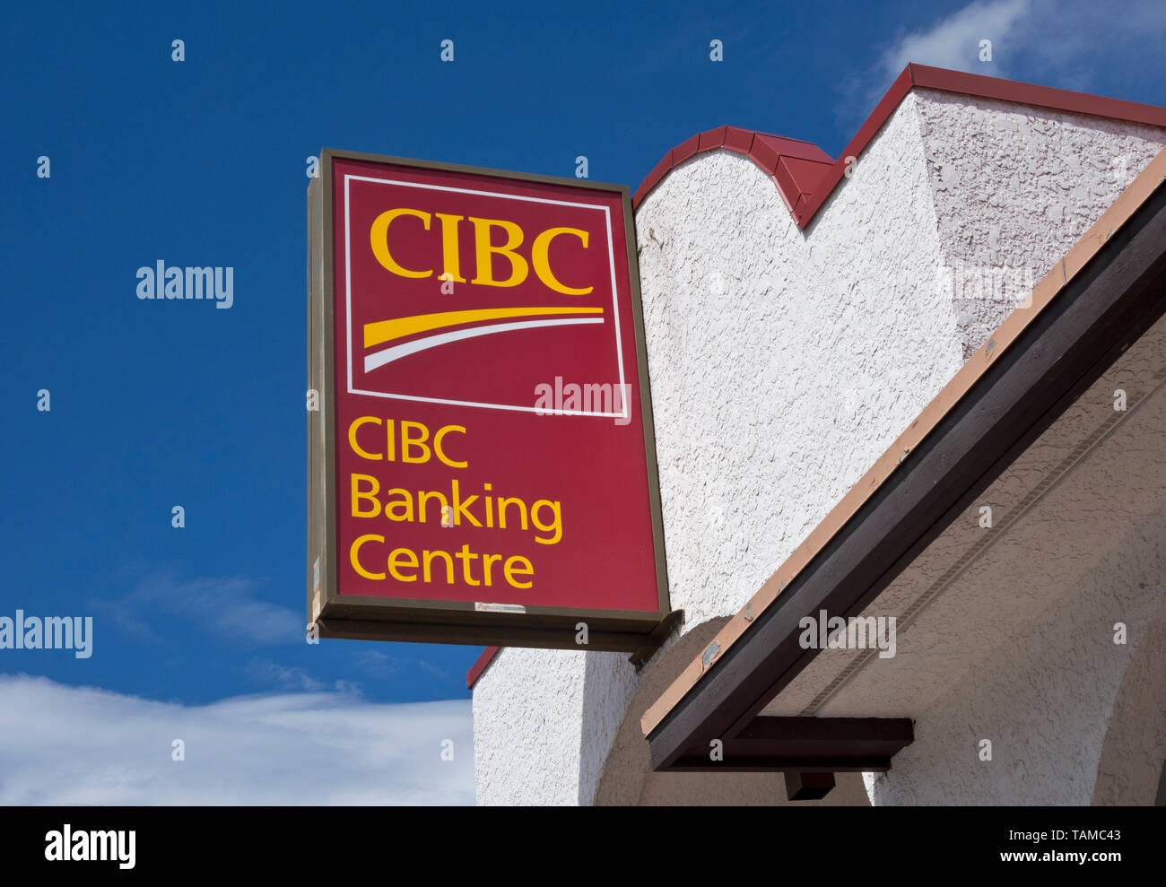 CIBC bank sign in Osoyoos, BC, Canada Stock Photo