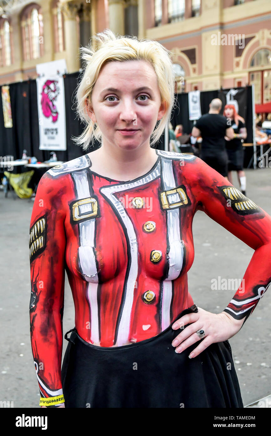 London, UK. 26th May, 2019. Painting Every Face at The Great British Tattoo Show, on 26 May 2019, London, UK. Credit: Picture Capital/Alamy Live News Stock Photo